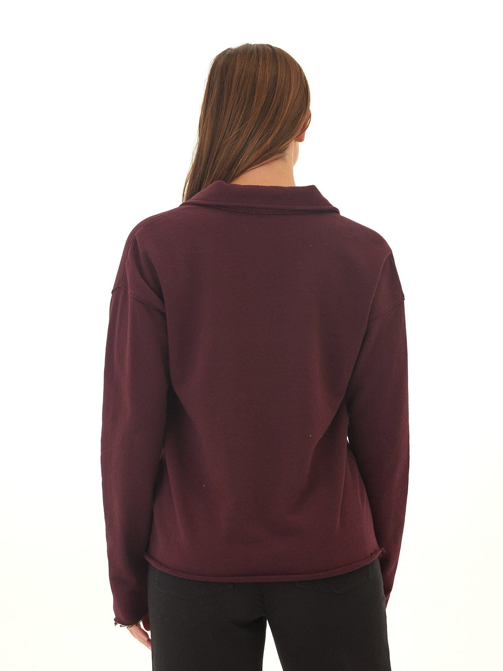 Lucetta Cotton Blend Terry Collar Top