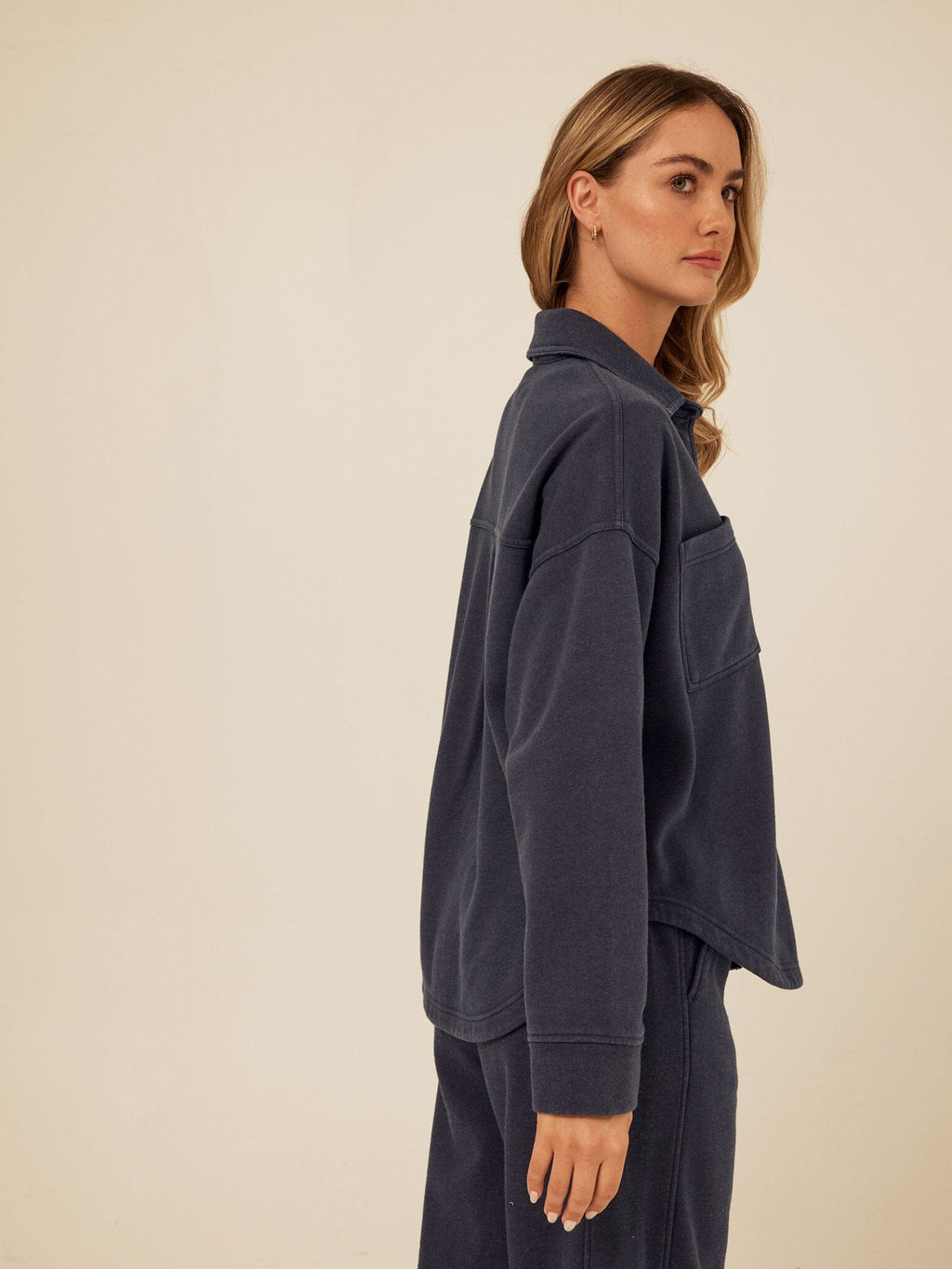 Blaire Mineral Wash Fleece Button-Down