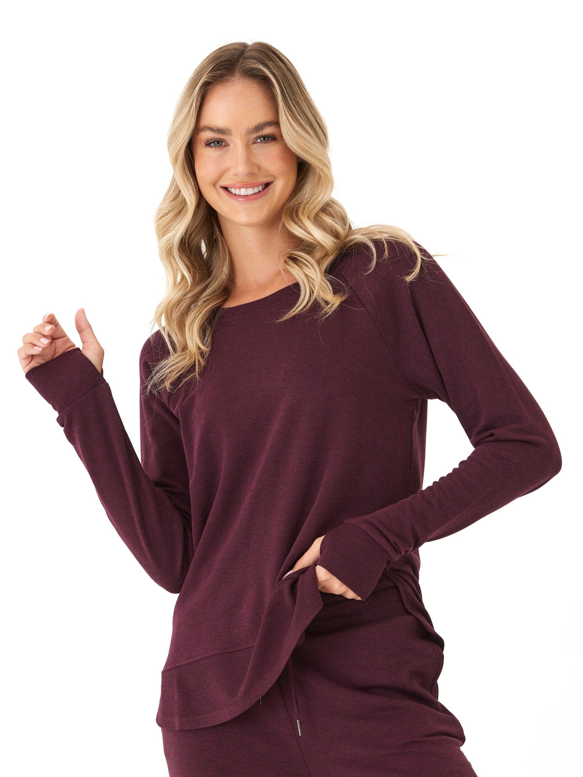 Leelu Feather Fleece Raglan Pullover