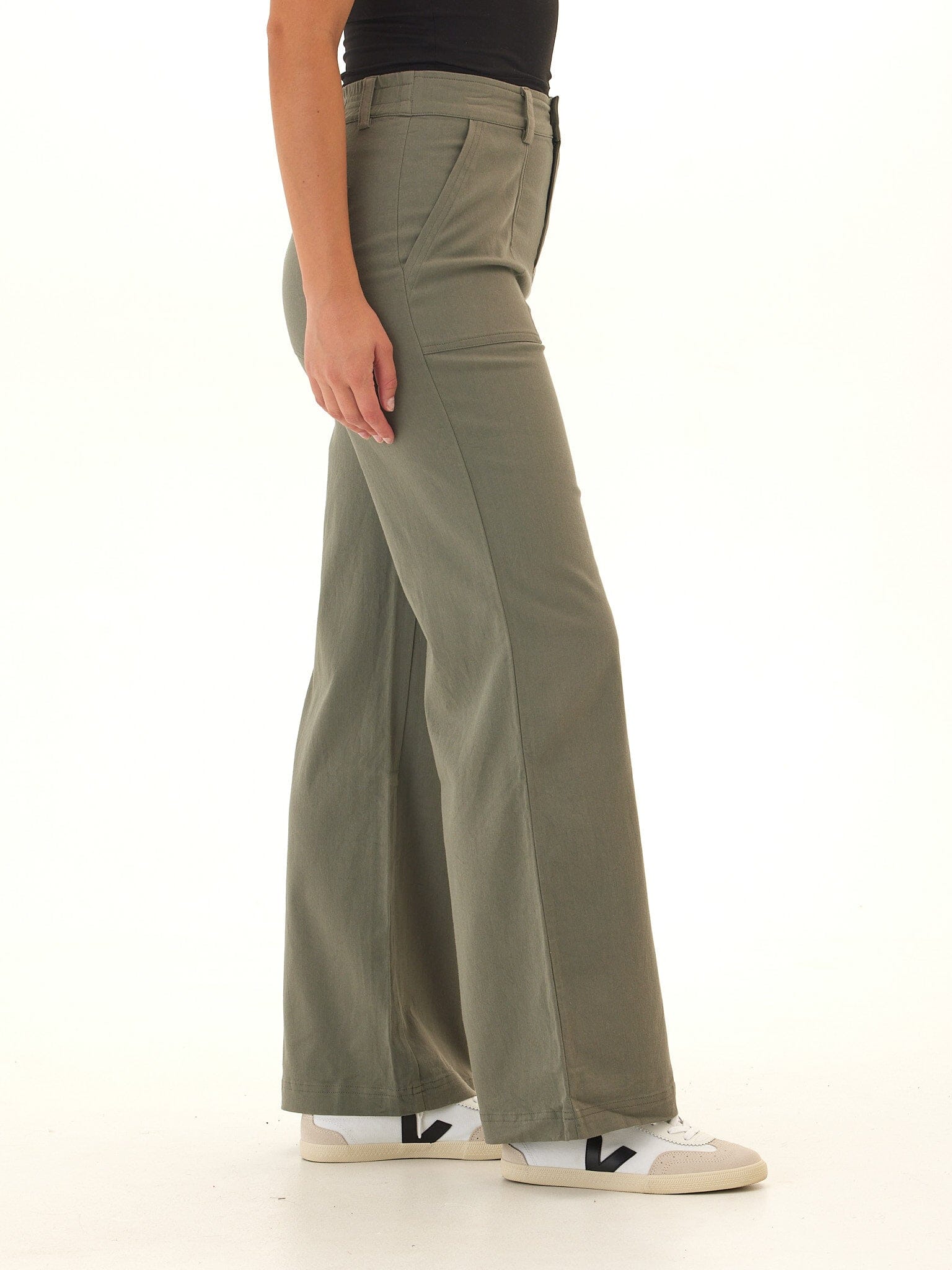 Pamela Stretch Twill Wide Leg Pant