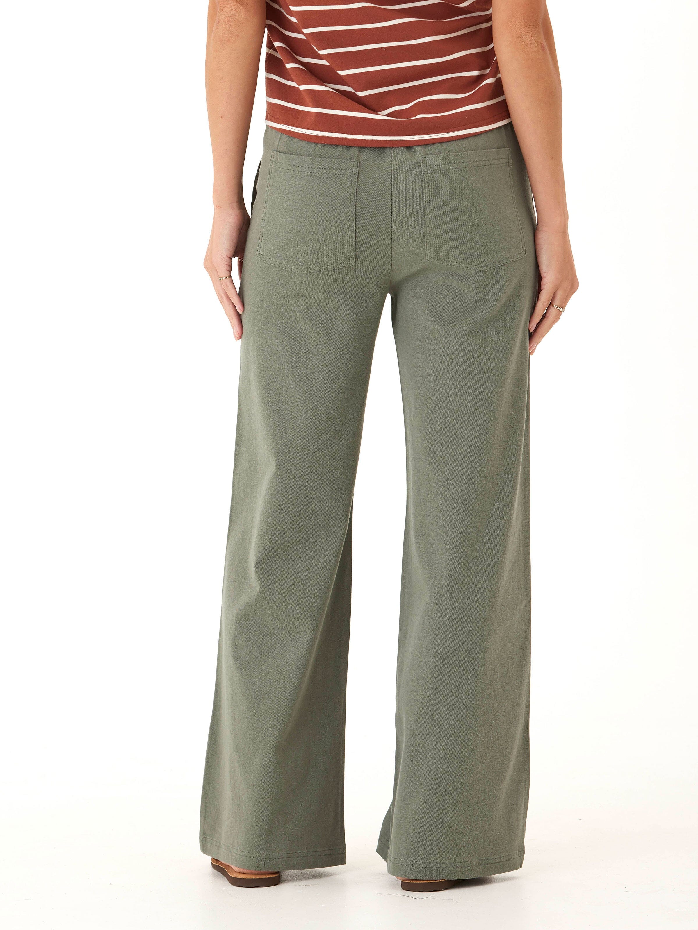 Pamela Stretch Twill Wide Leg Pant