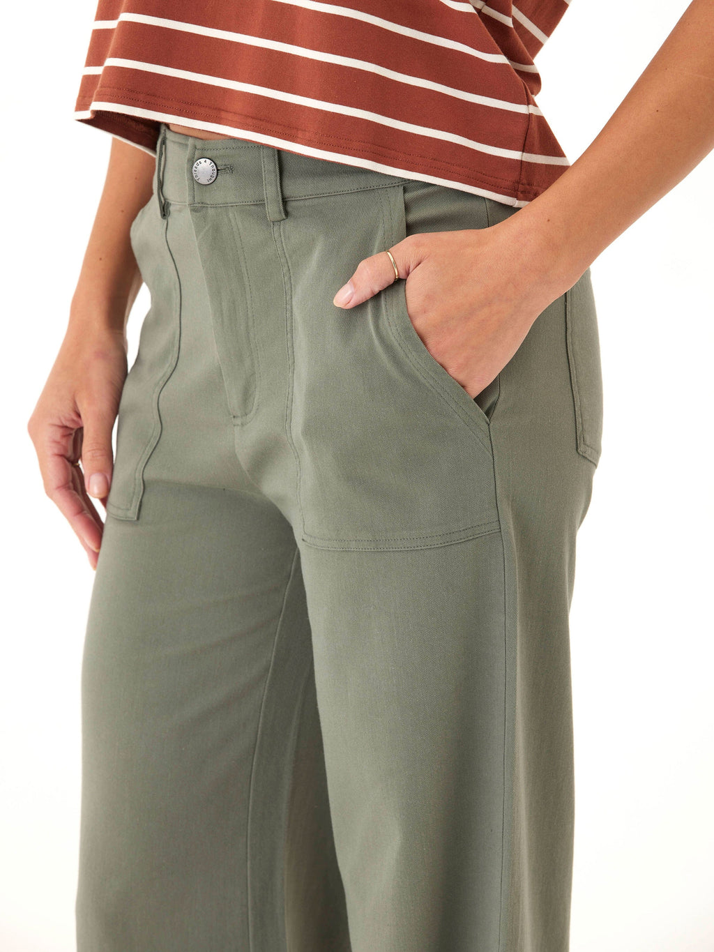 Pamela Stretch Twill Wide Leg Pant