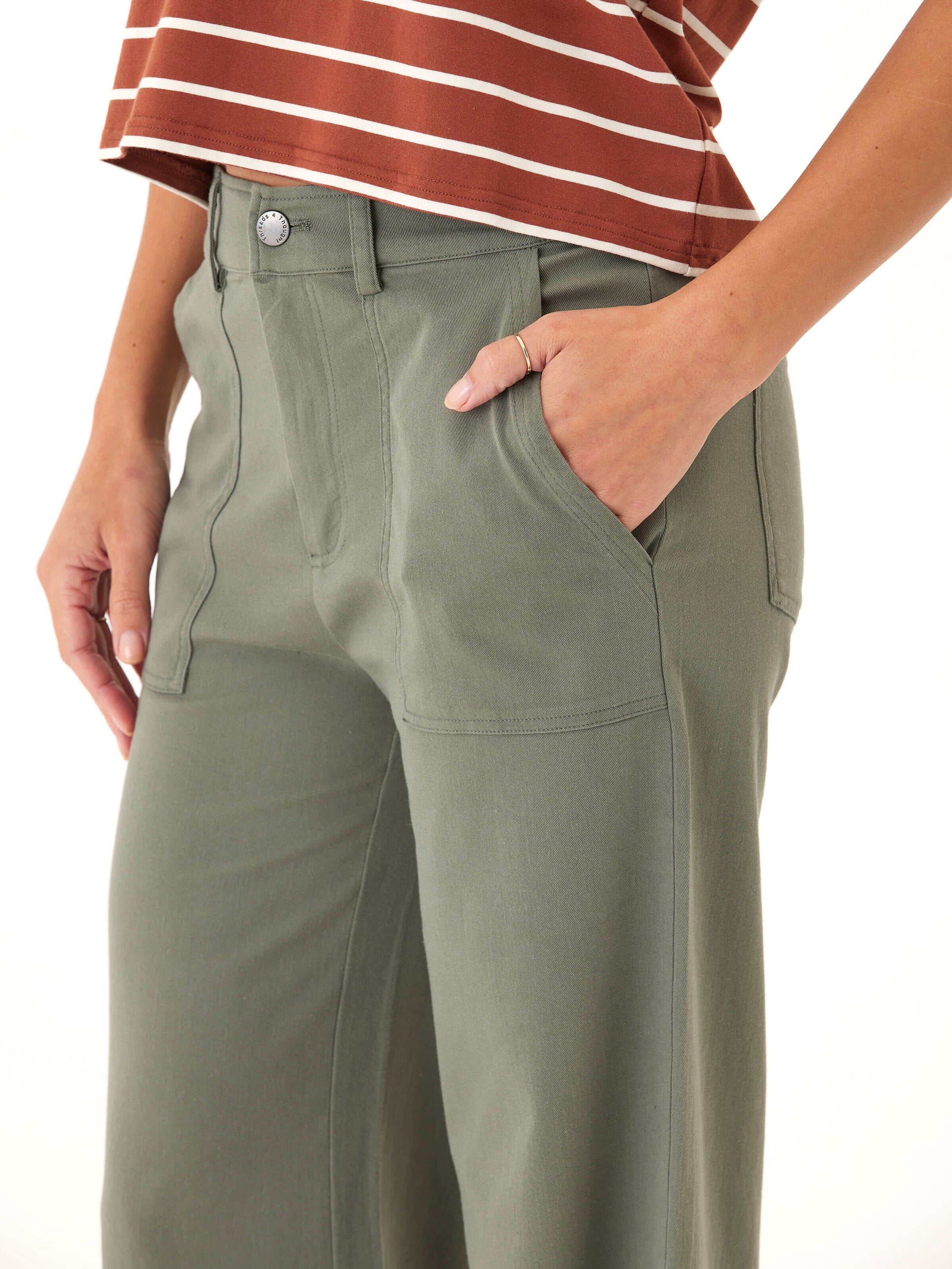 Pamela Stretch Twill Wide Leg Pant