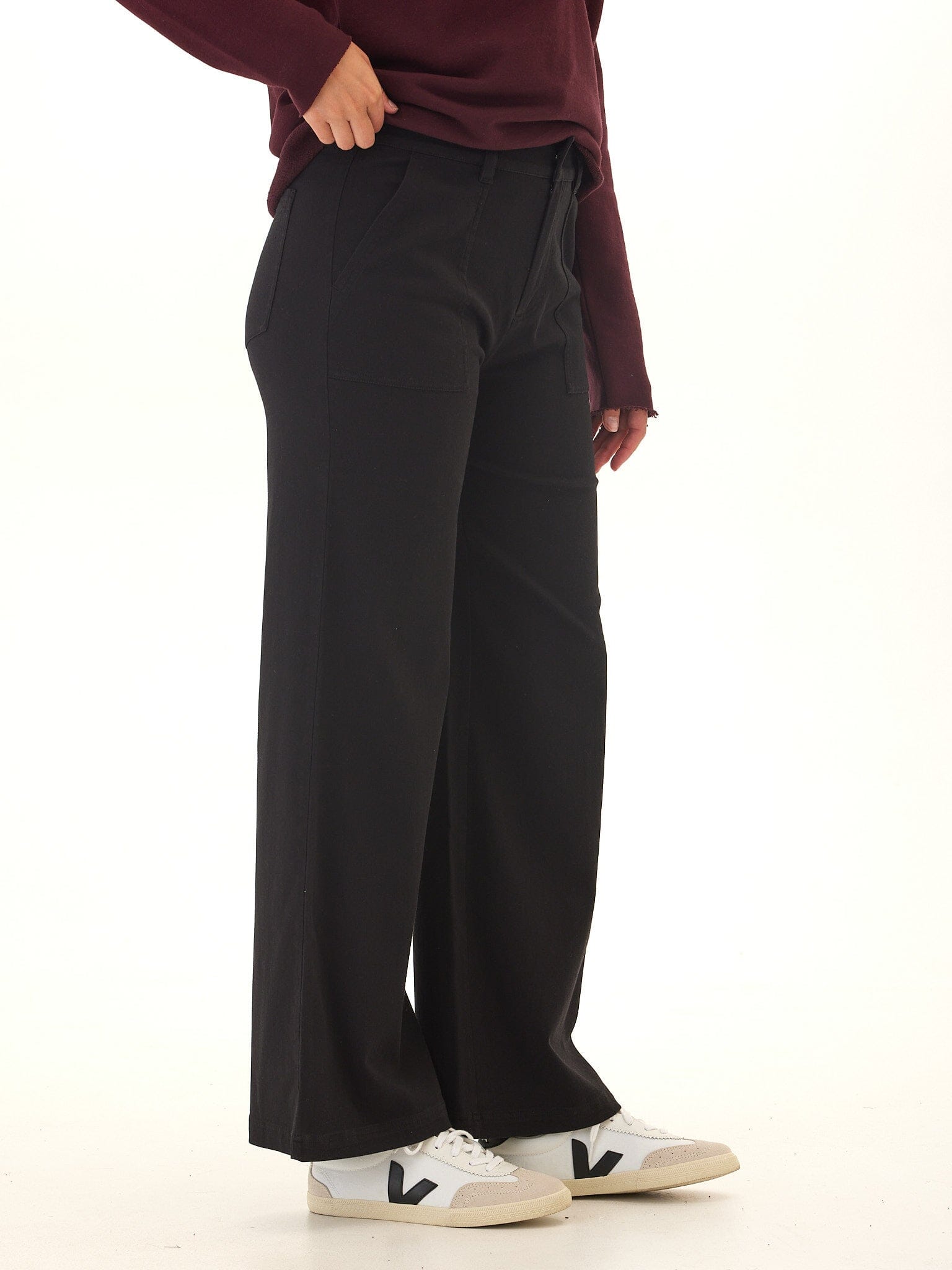 Pamela Stretch Twill Wide Leg Pant
