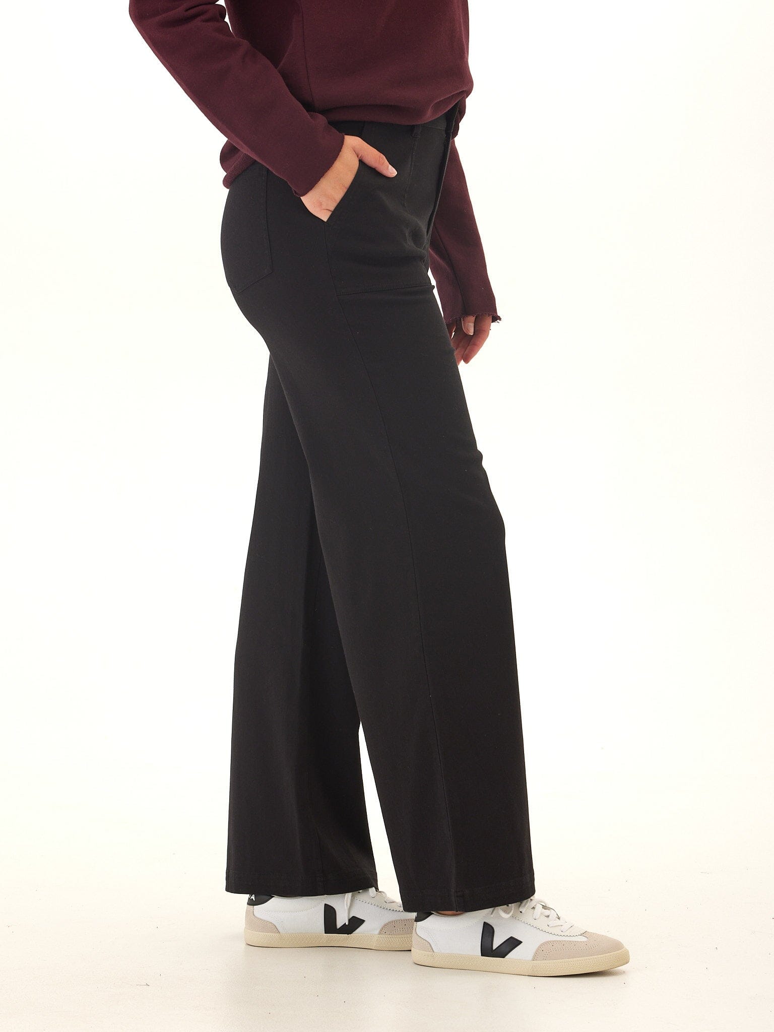 Pamela Stretch Twill Wide Leg Pant