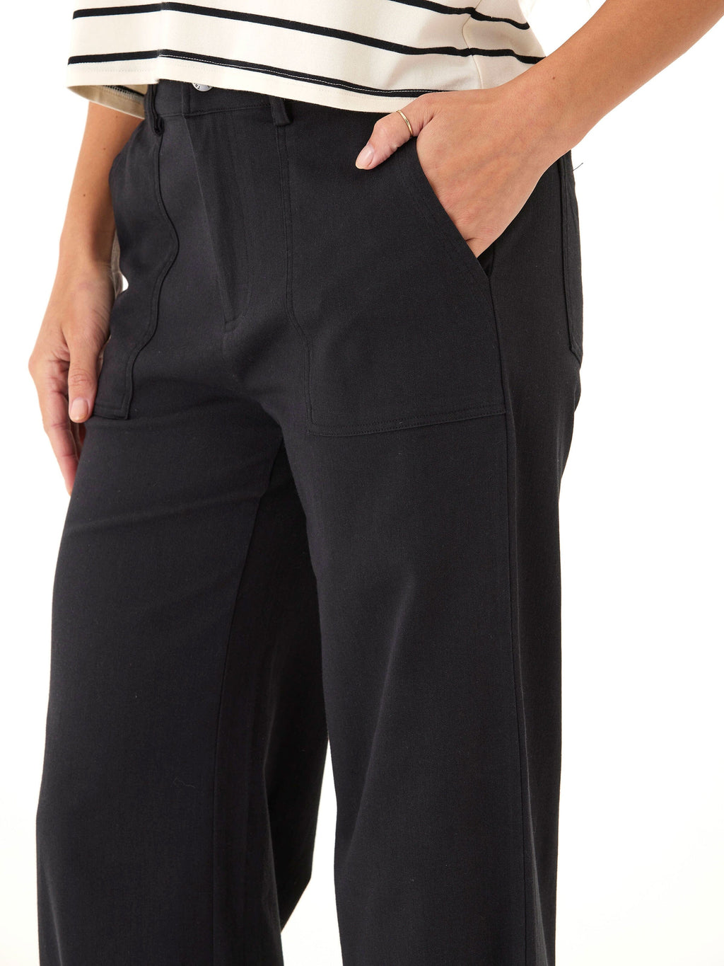 Pamela Stretch Twill Wide Leg Pant