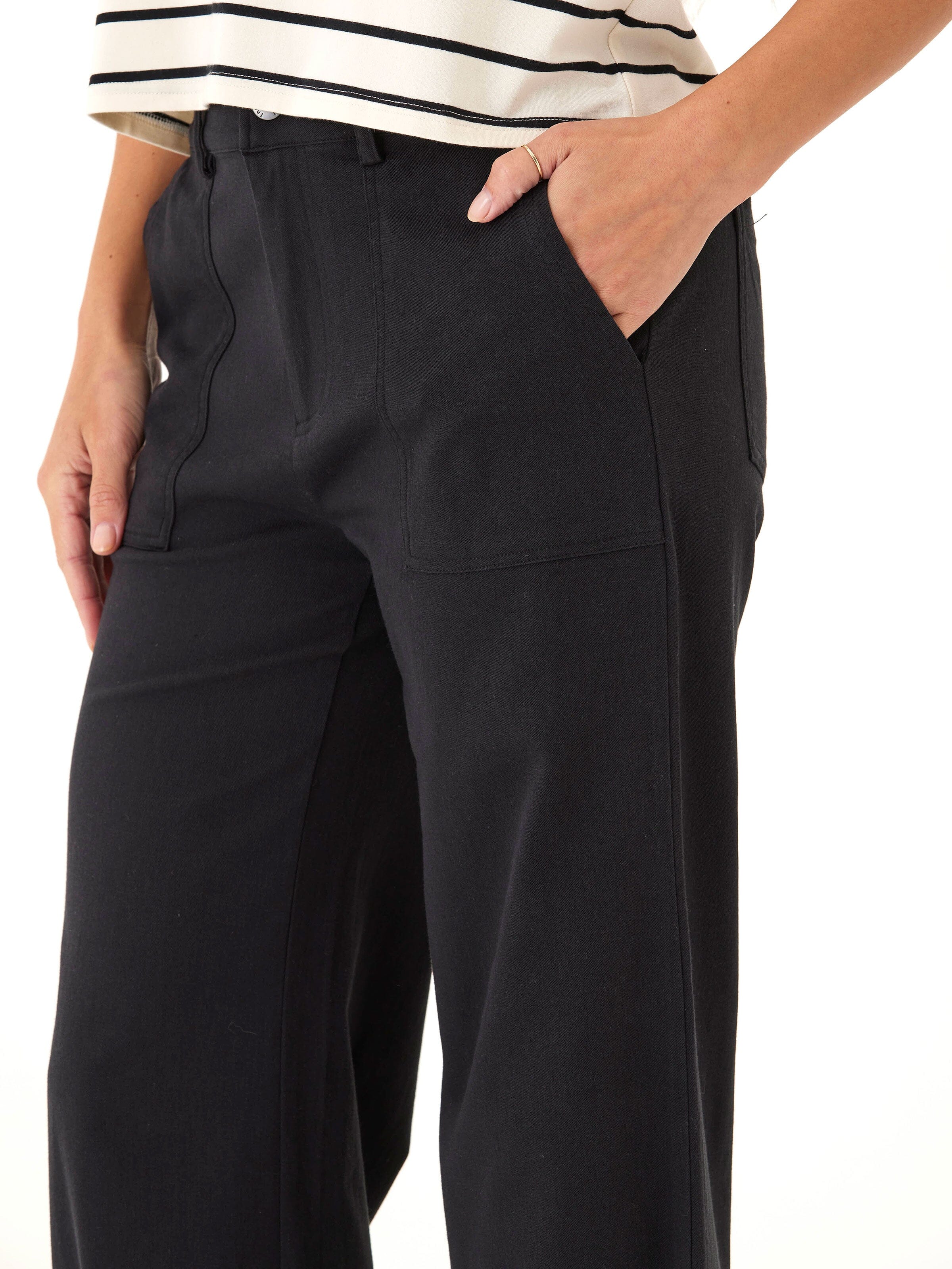 Pamela Stretch Twill Wide Leg Pant