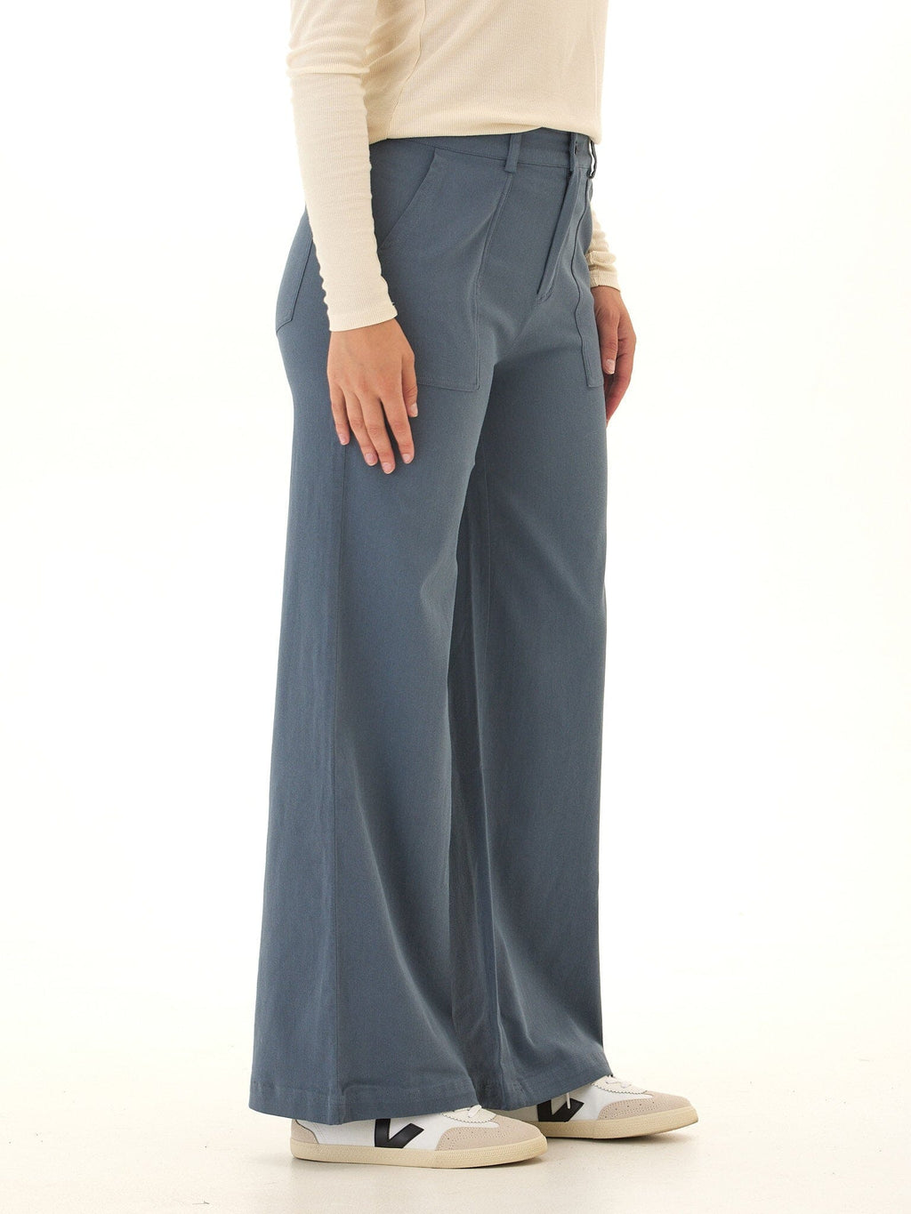 Pamela Stretch Twill Wide Leg Pant