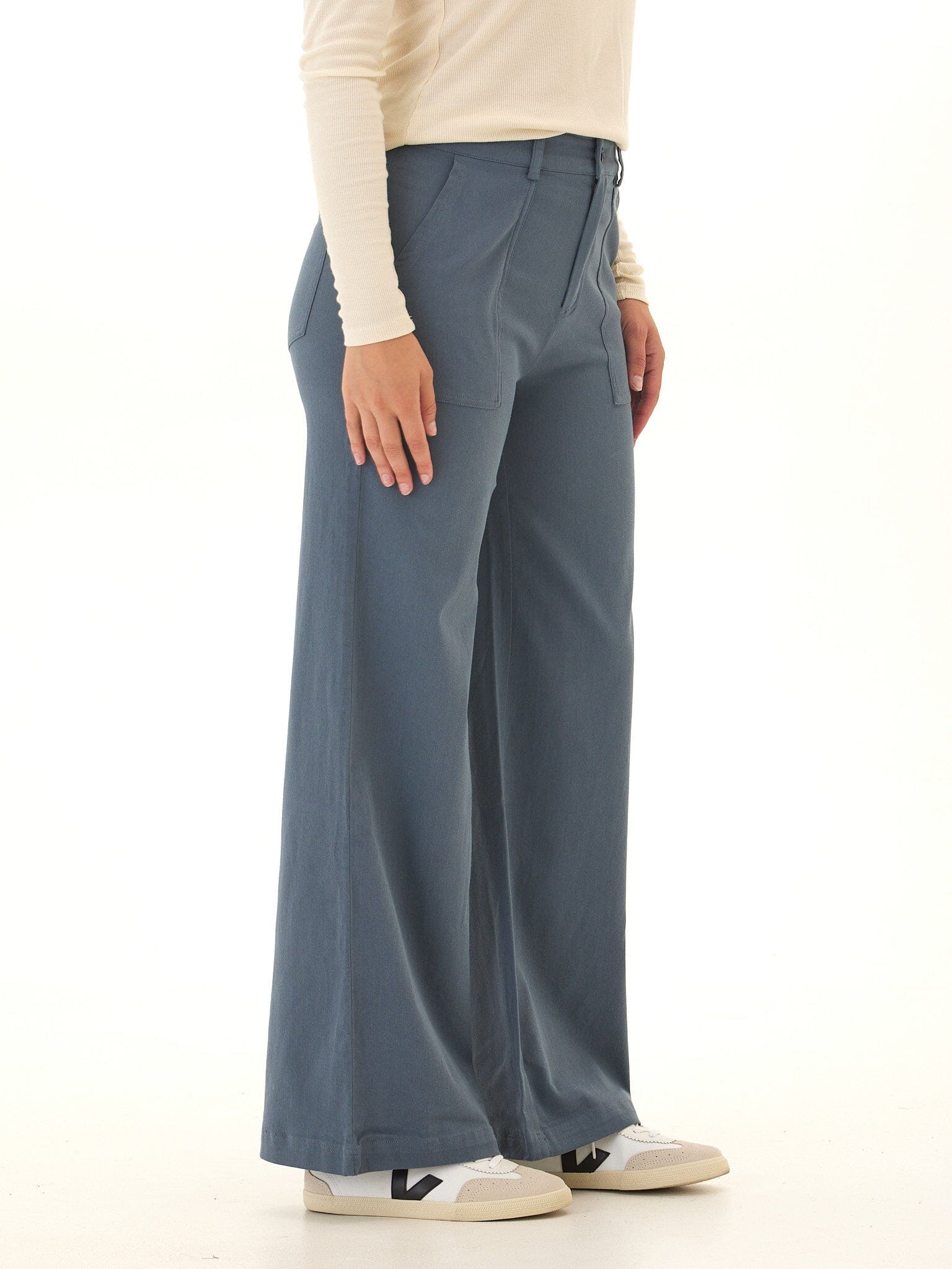 Pamela Stretch Twill Wide Leg Pant