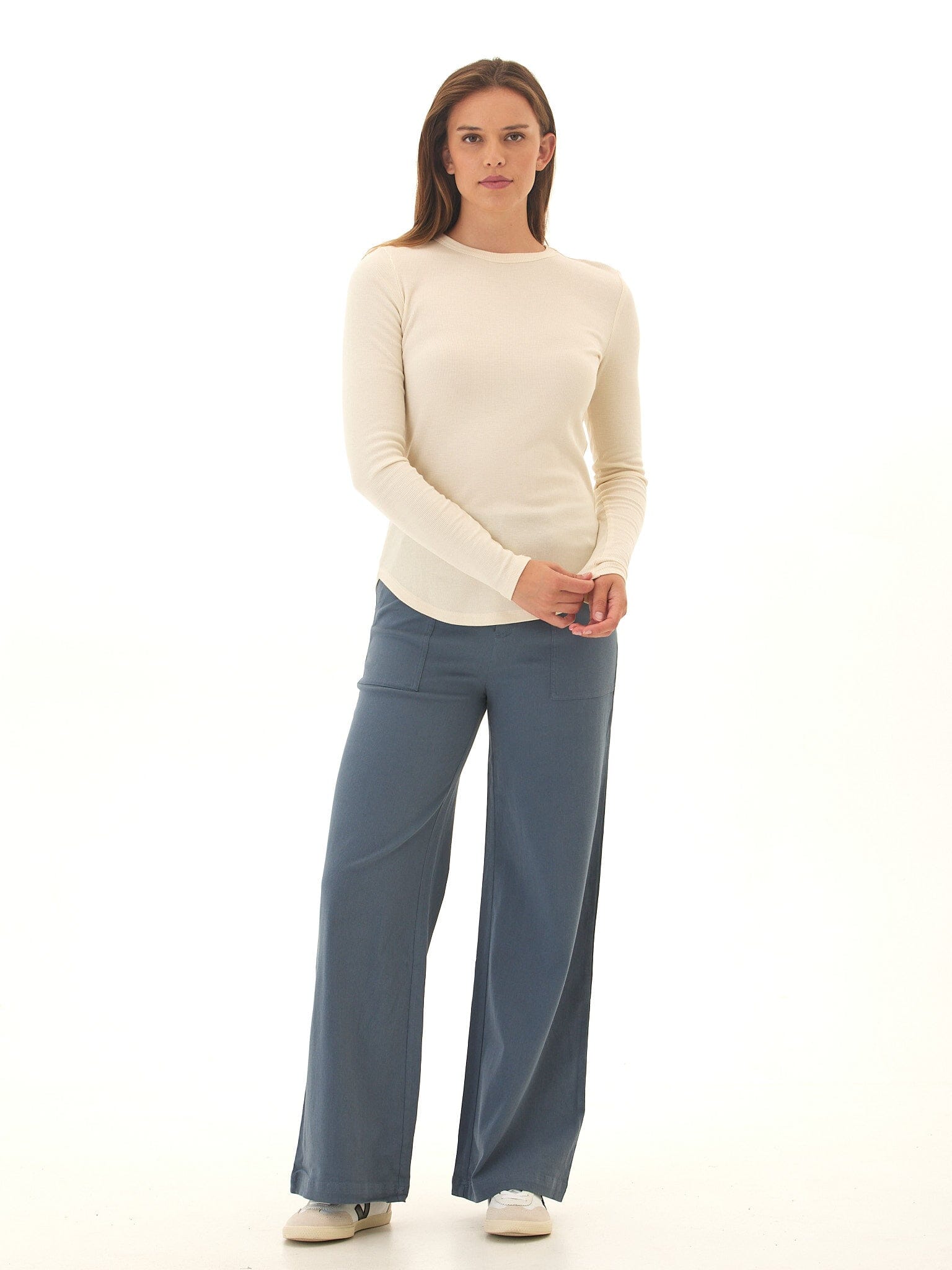 Pamela Stretch Twill Wide Leg Pant