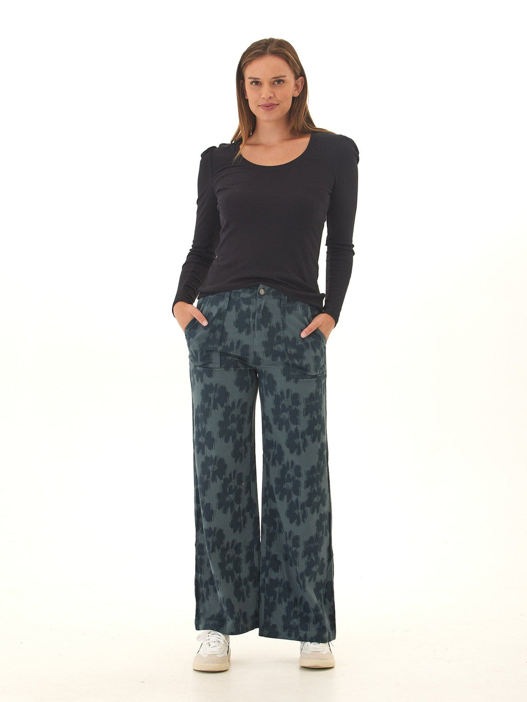 Pamela Stretch Twill Wide Leg Pant