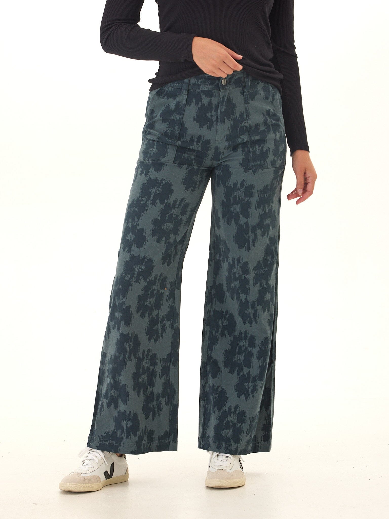 Pamela Stretch Twill Wide Leg Pant