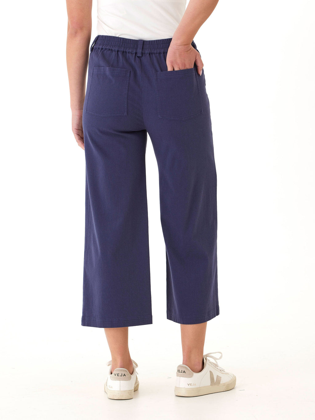 Pamela Stretch Twill Wide Leg Crop Pant