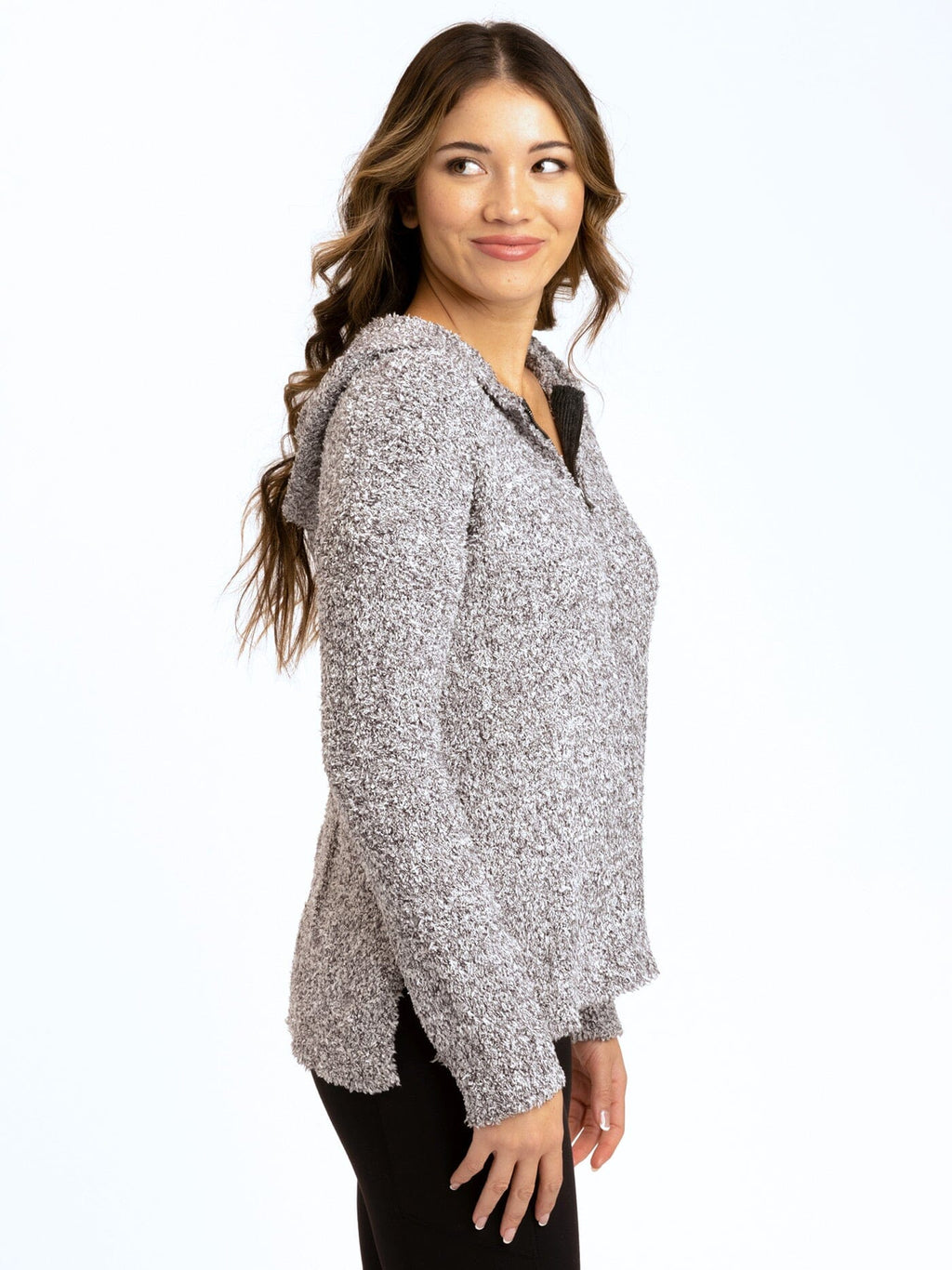 Anita Cozy Boucle Full Zip Sweater Hoodie
