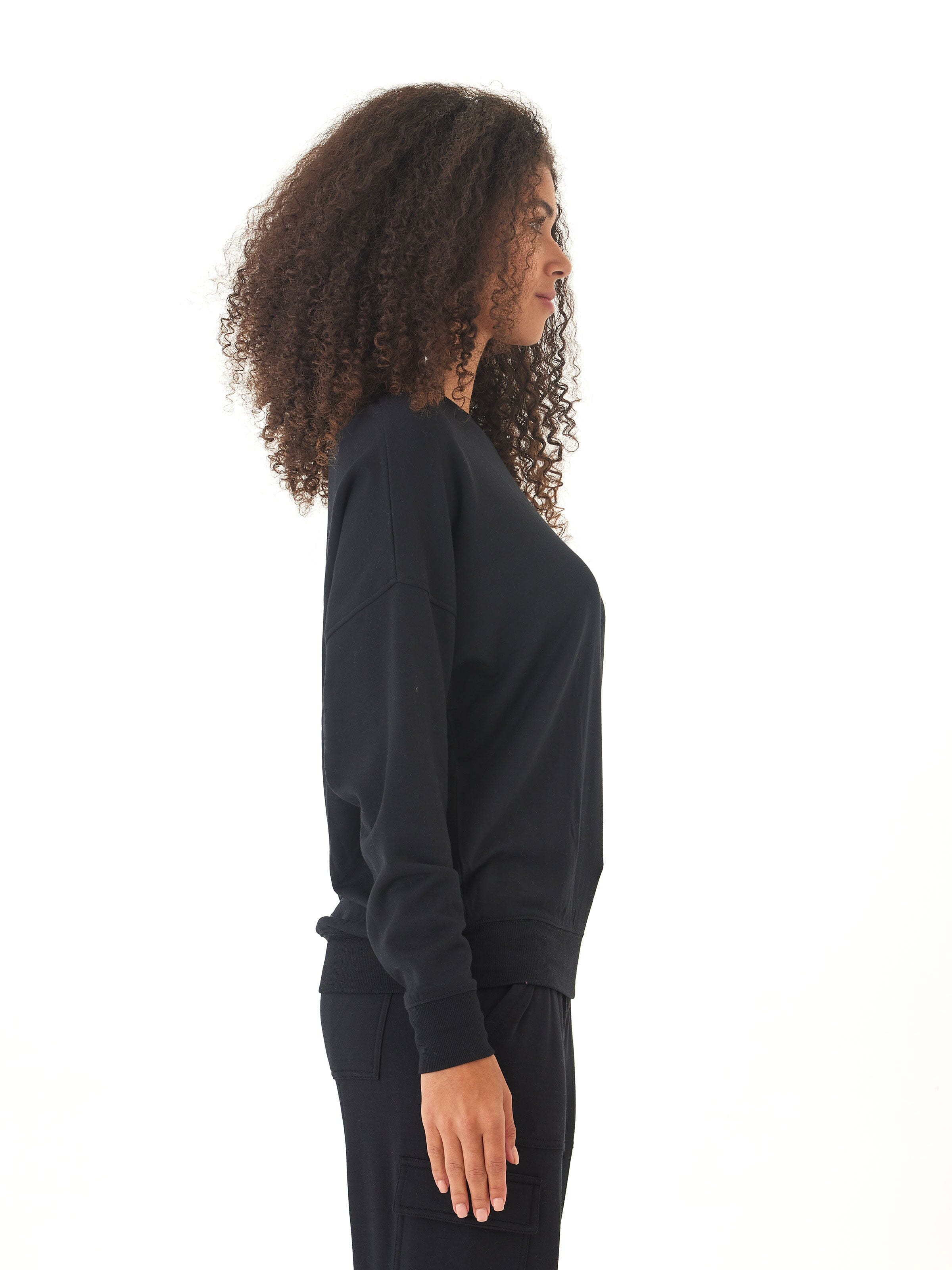 Cathy Boyfriend Feather Fleece Pullover