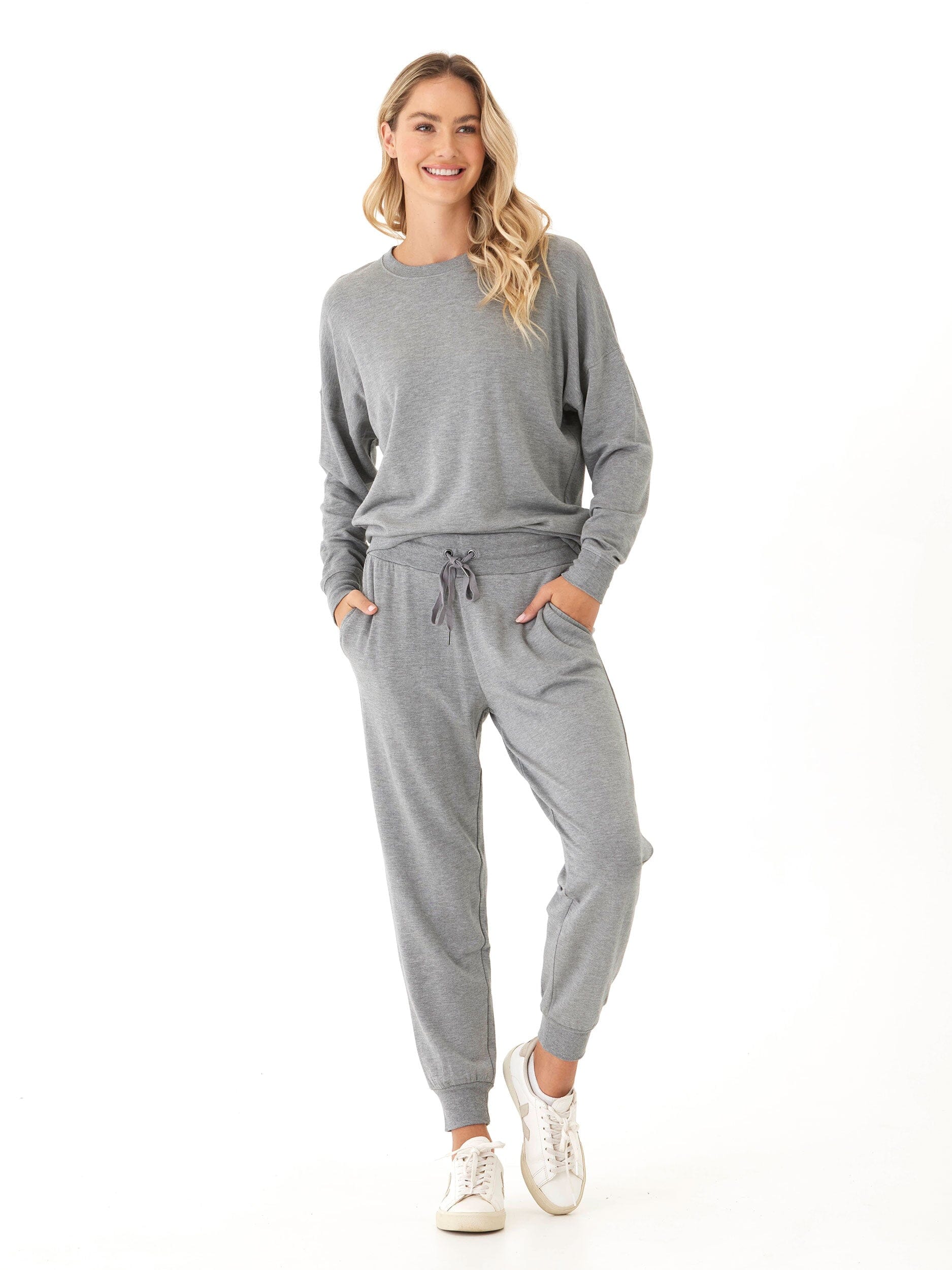 Cathy Boyfriend Feather Fleece Pullover