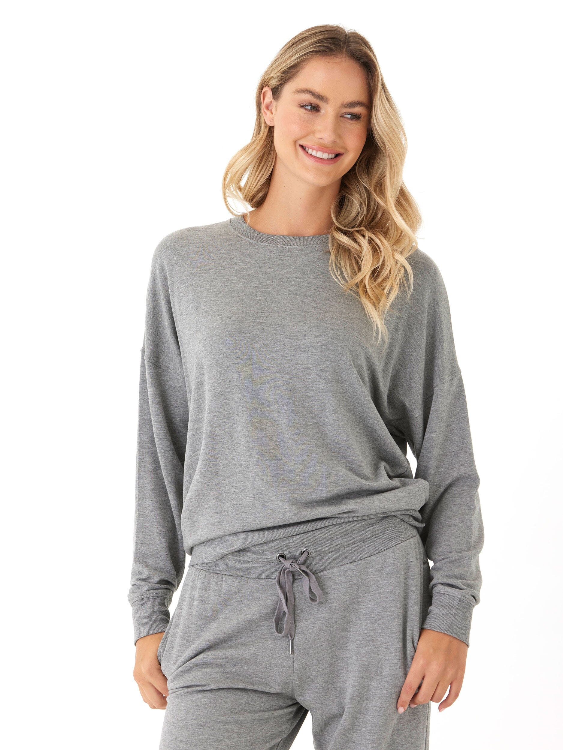 Cathy Boyfriend Feather Fleece Pullover