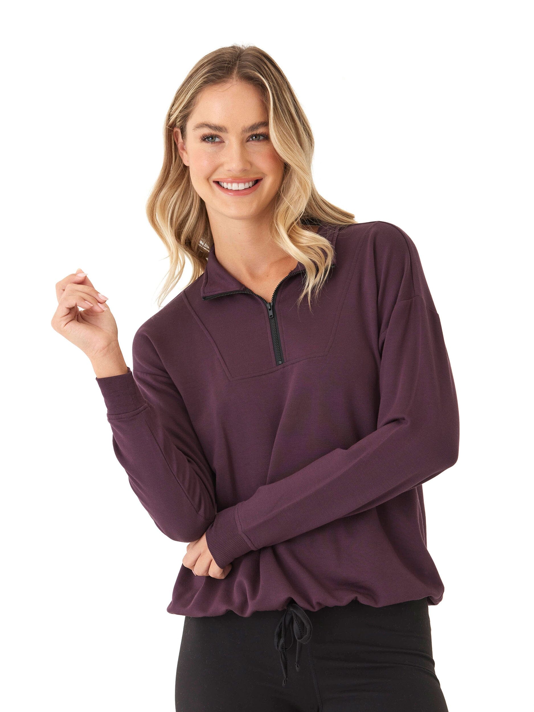 Nyla Feather Fleece Half Zip Pullover