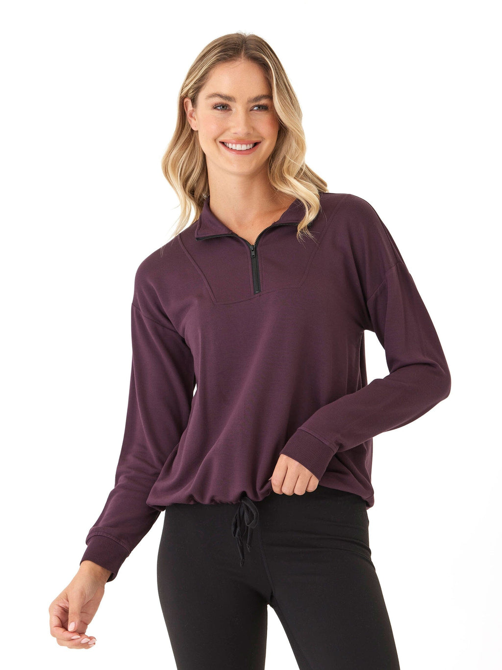Nyla Feather Fleece Half Zip Pullover