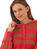 Tanisha Boucle Henley Hoodie