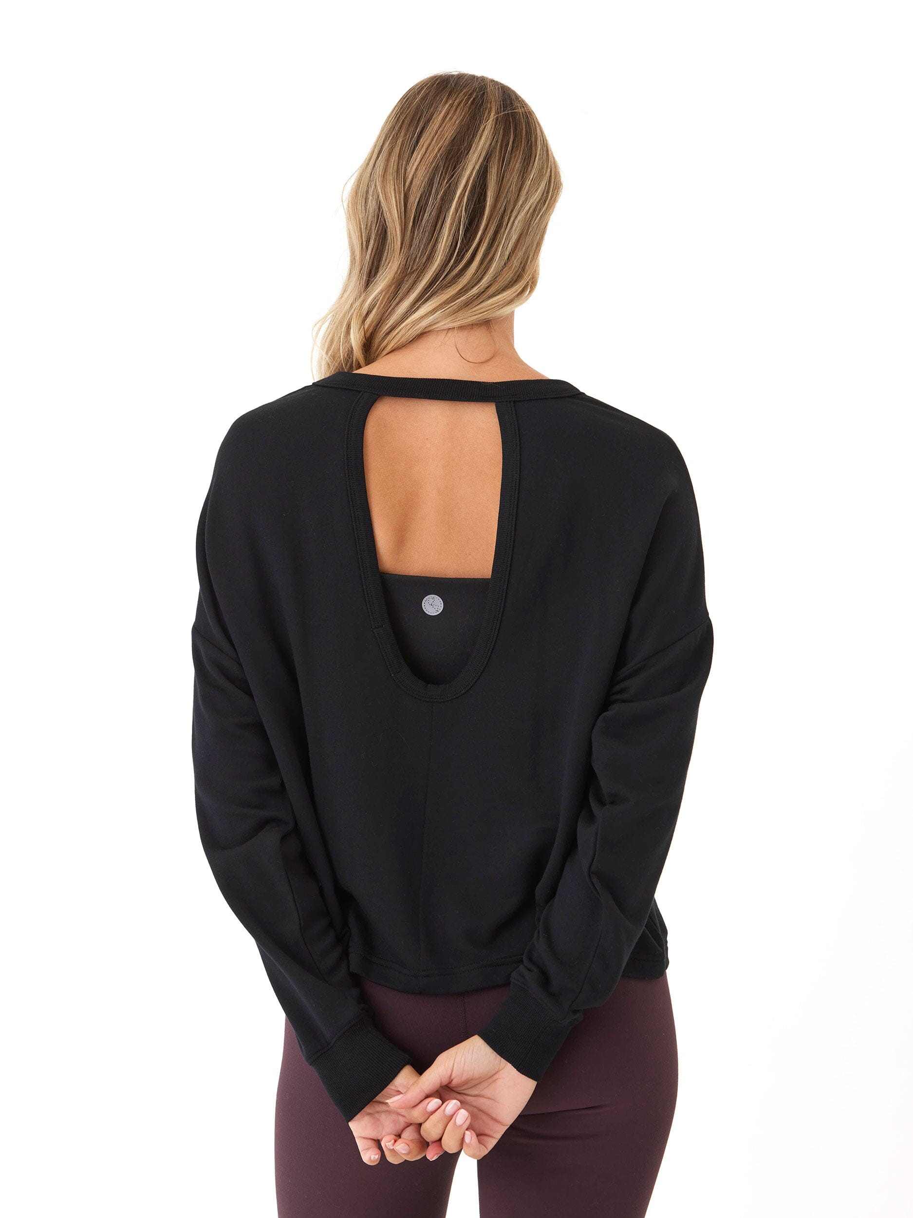 Raylin Feather Fleece Back Detail Top