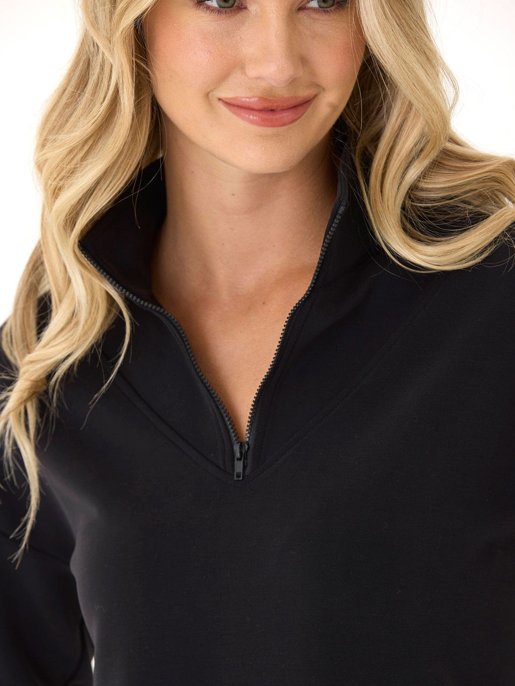 Drea Sueded Modal 1/4-Zip Jacket