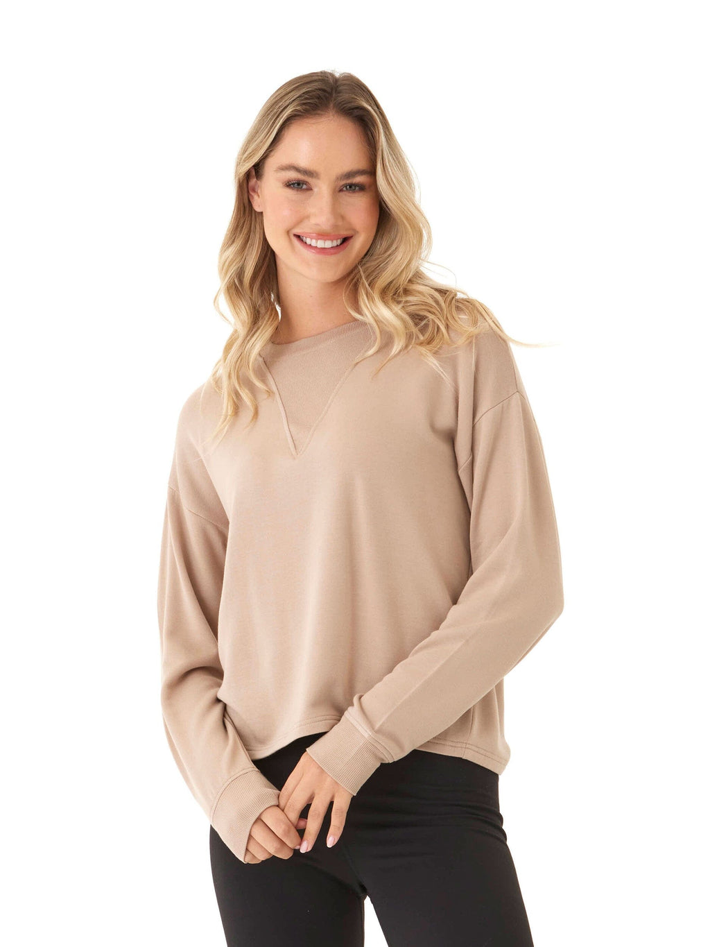 Darby Feather Fleece Panel Pullover