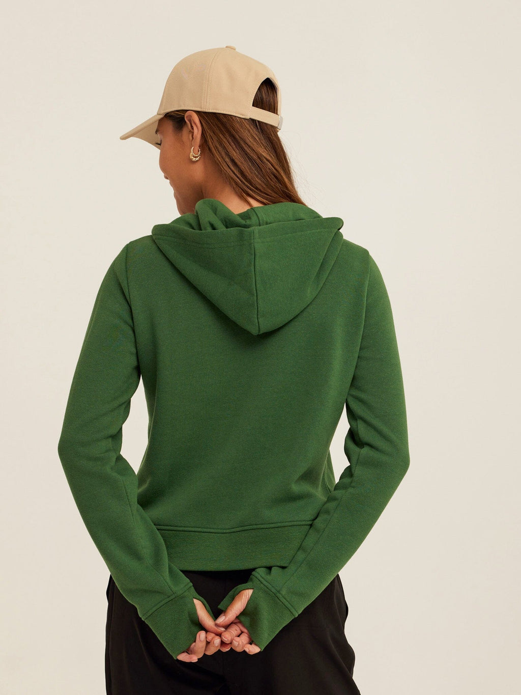 Tyra Triblend Fleece Quarter Zip Hoodie