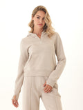 Tyra Triblend Fleece Quarter Zip Hoodie
