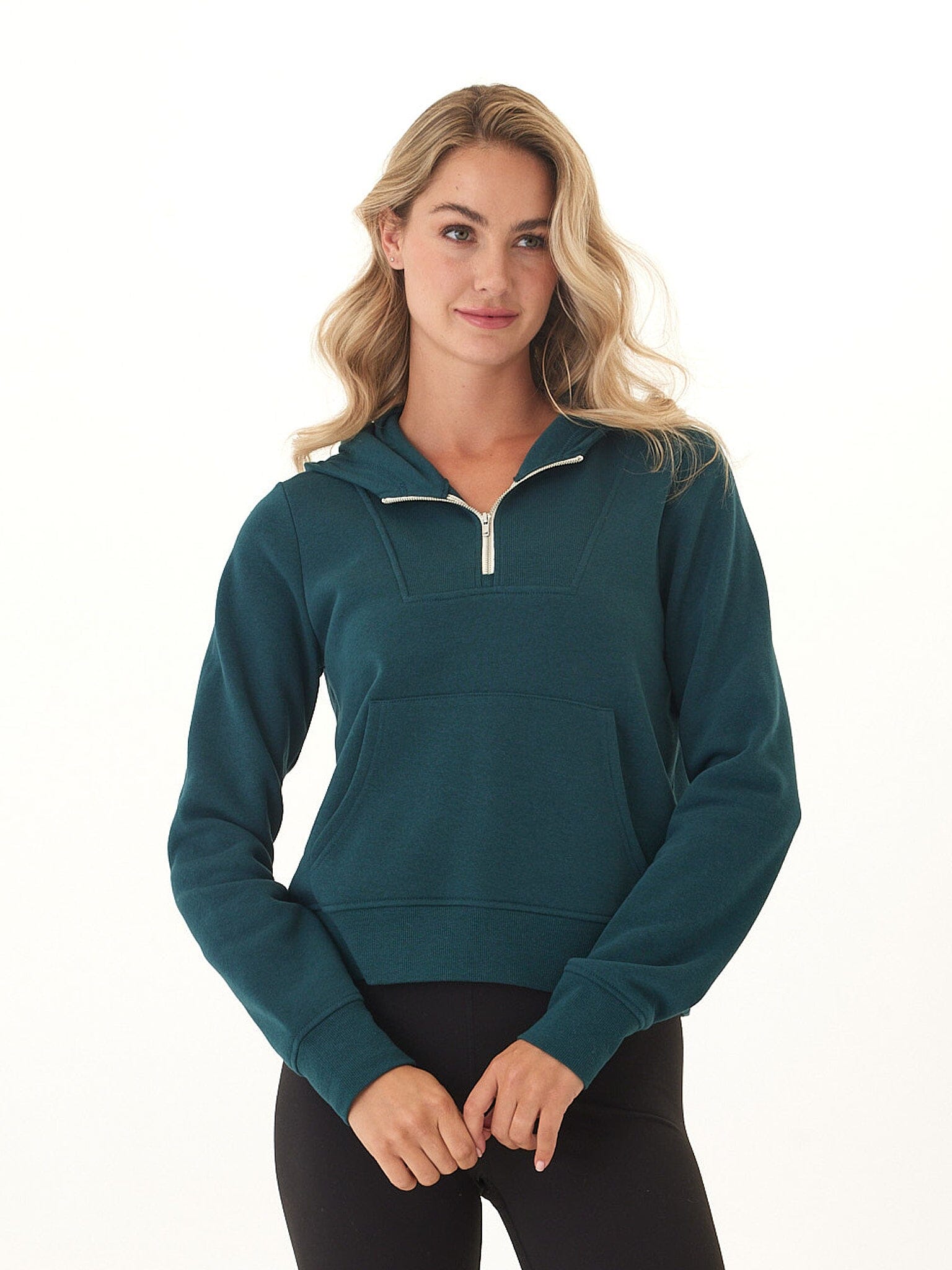 Tyra Triblend Fleece Quarter Zip Hoodie