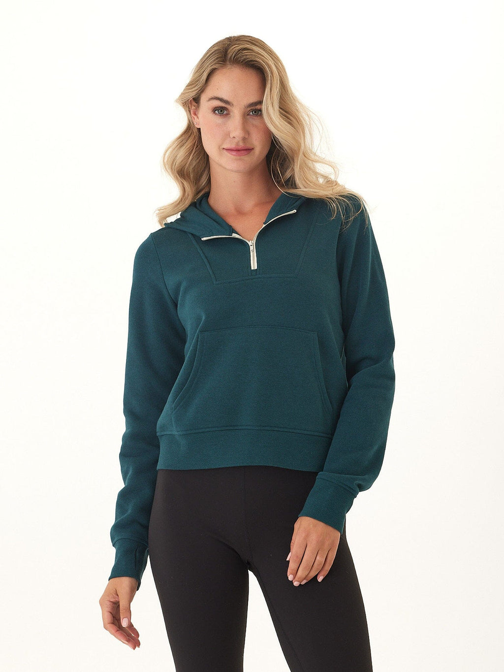 Tyra Triblend Fleece Quarter Zip Hoodie