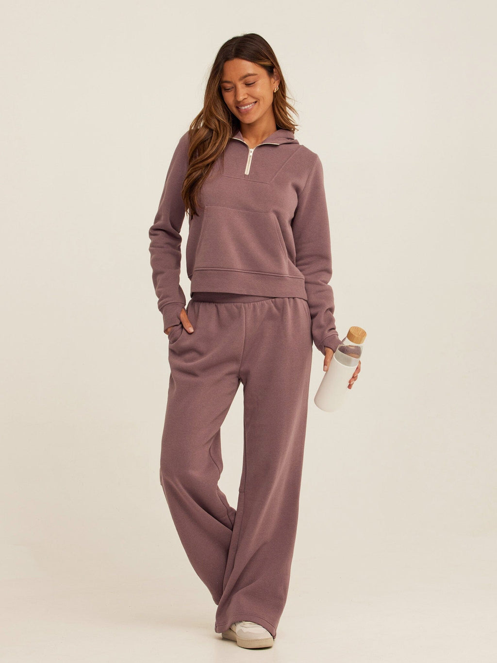 Tyra Triblend Fleece Quarter Zip Hoodie