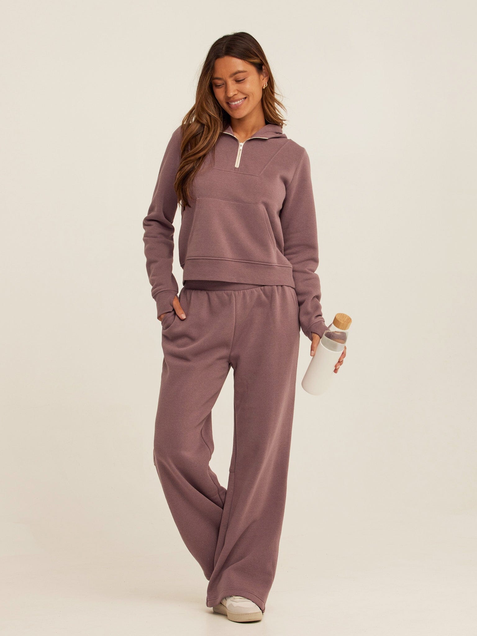 Tyra Triblend Fleece Quarter Zip Hoodie