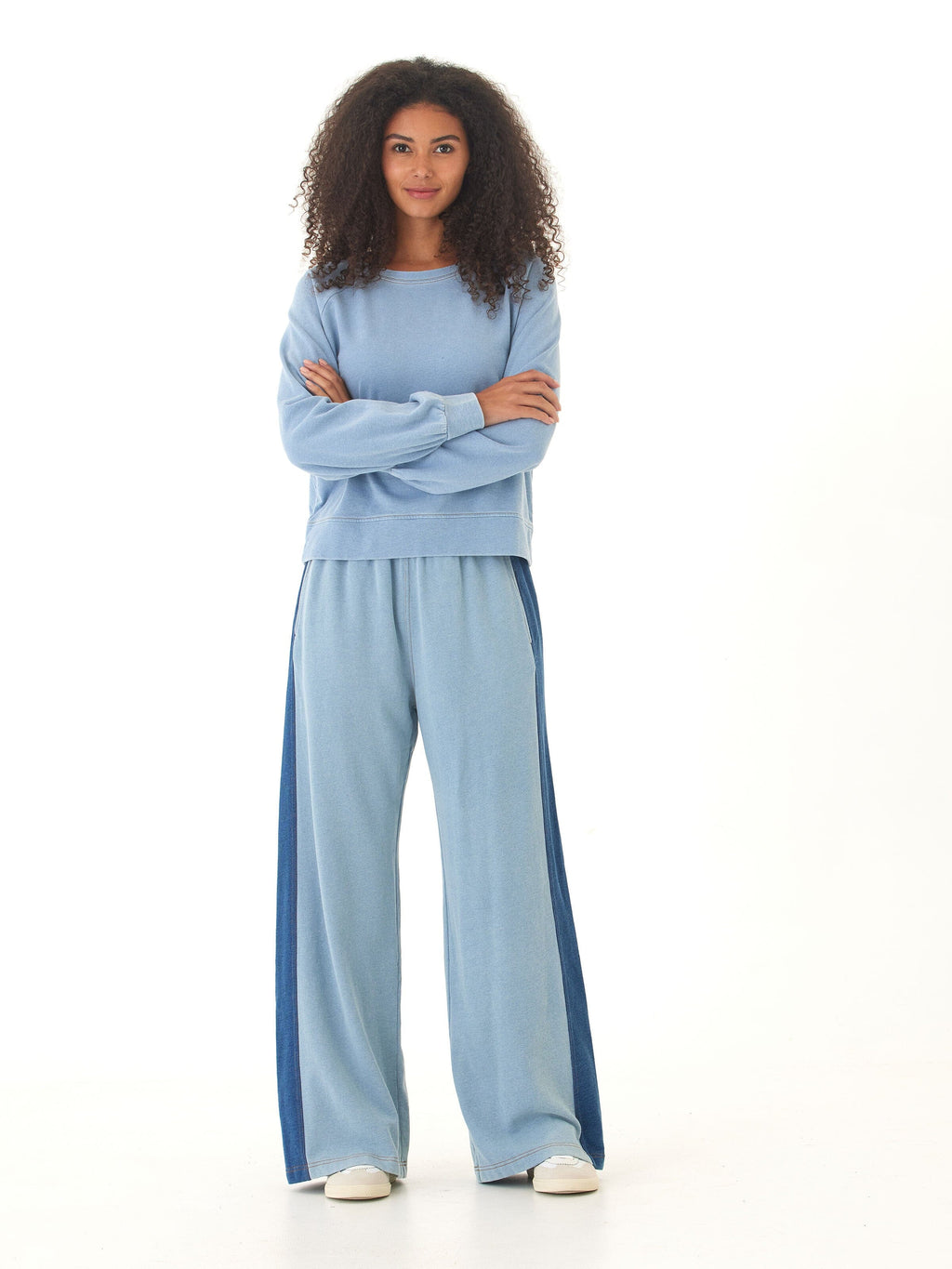 Mabel Denim Terry Raglan Pullover