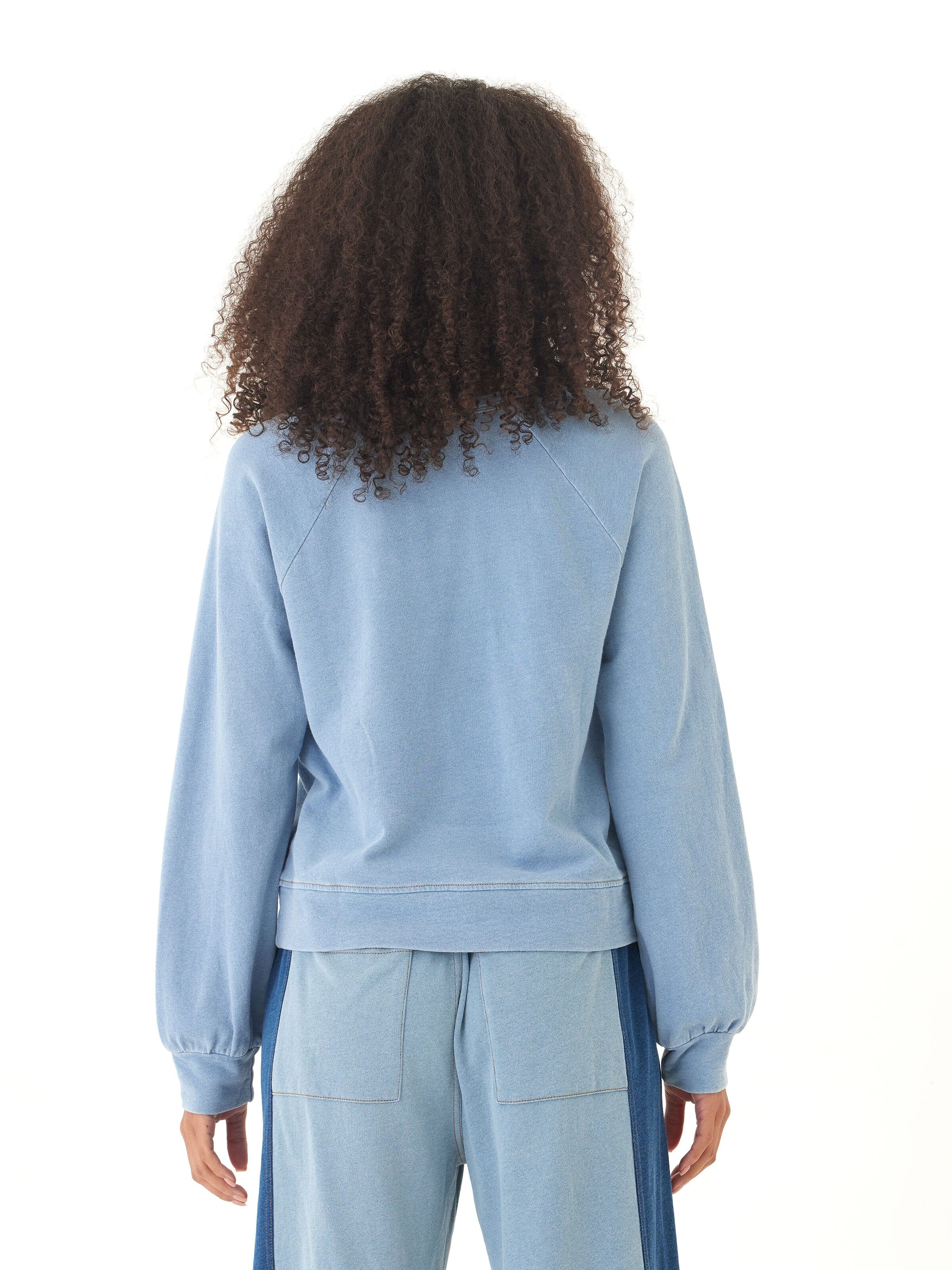 Mabel Denim Terry Raglan Pullover