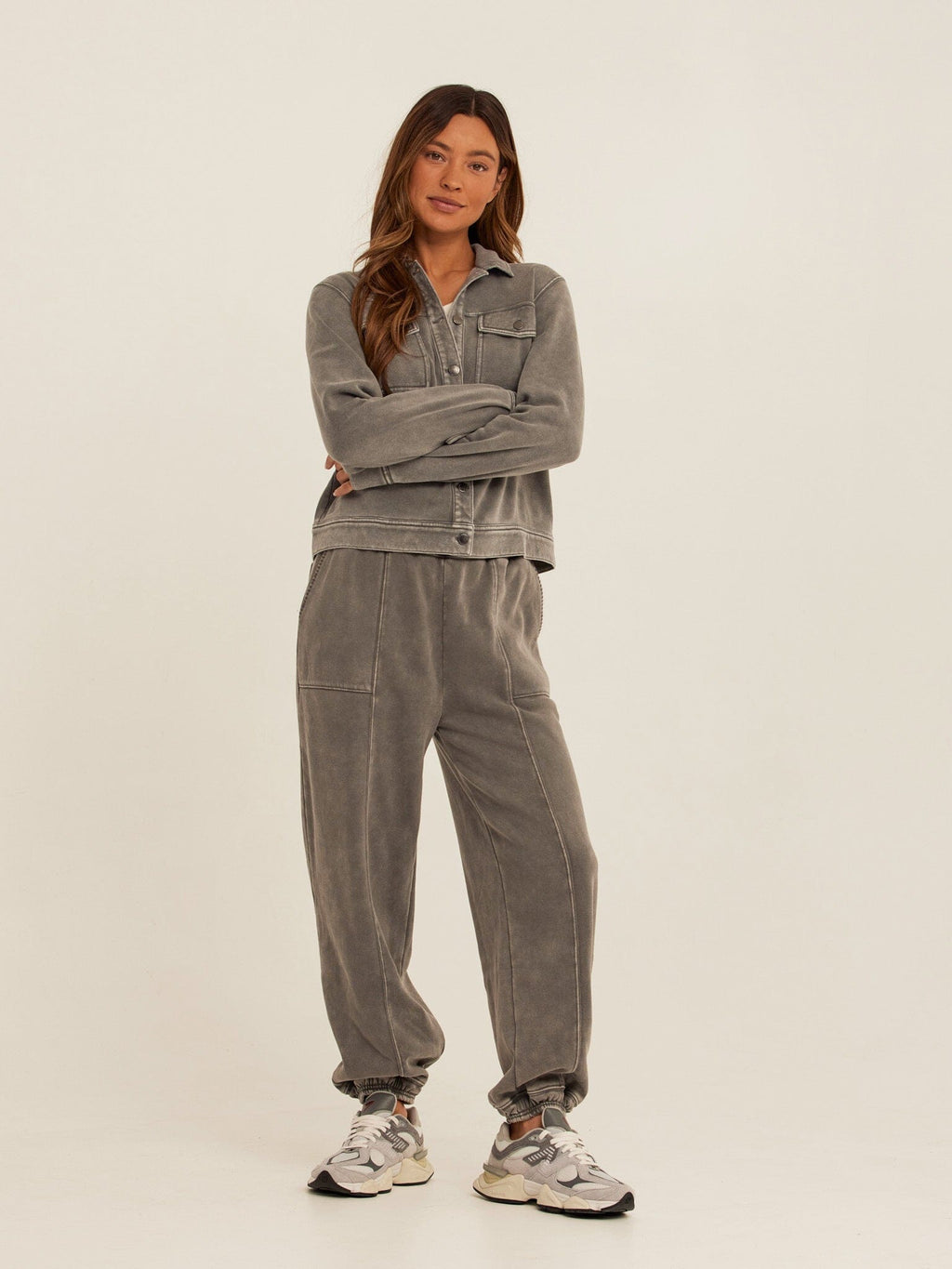 Abbey Mineral Wash CVC Fleece Jacket