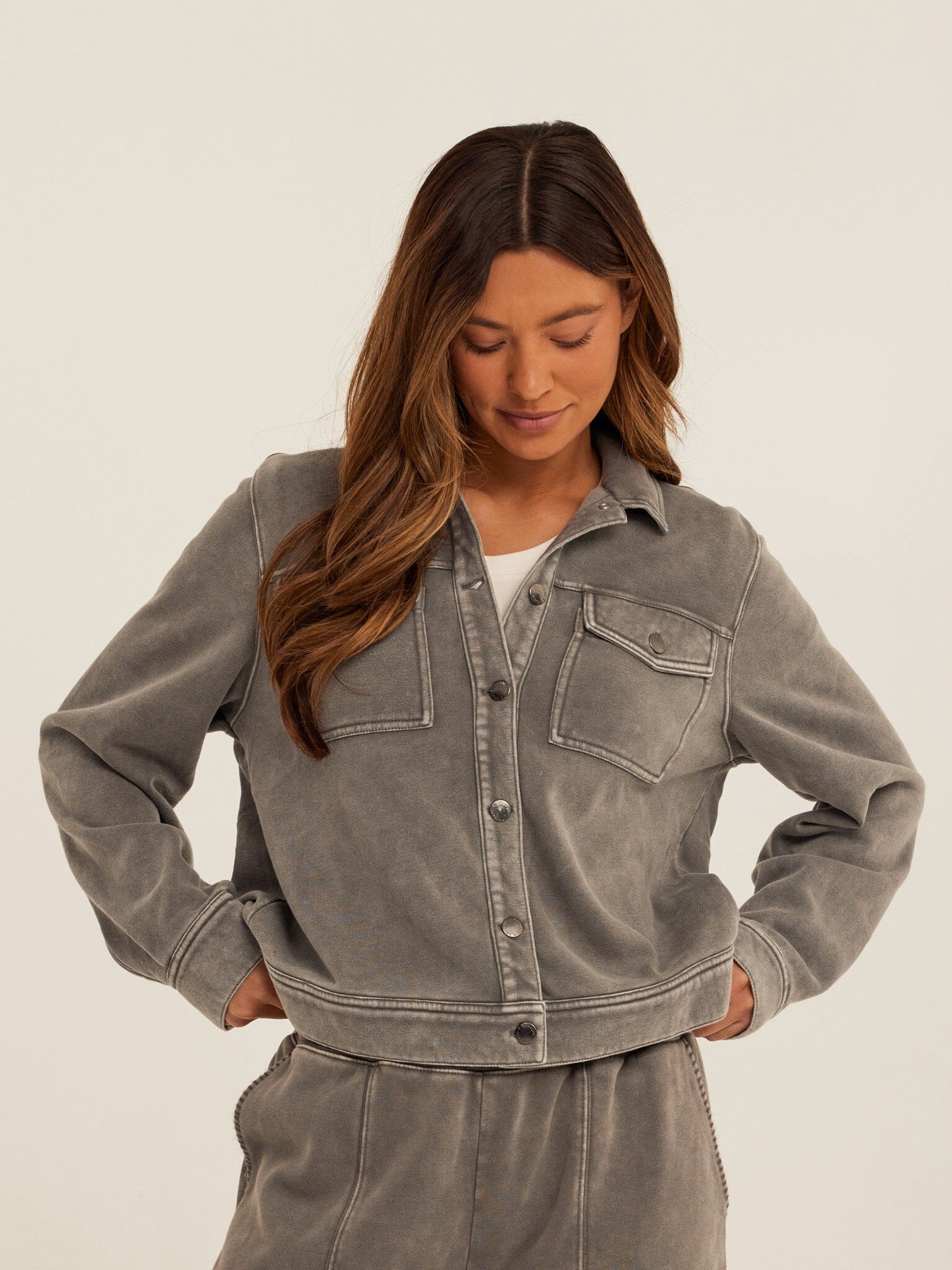 Abbey Mineral Wash CVC Fleece Jacket