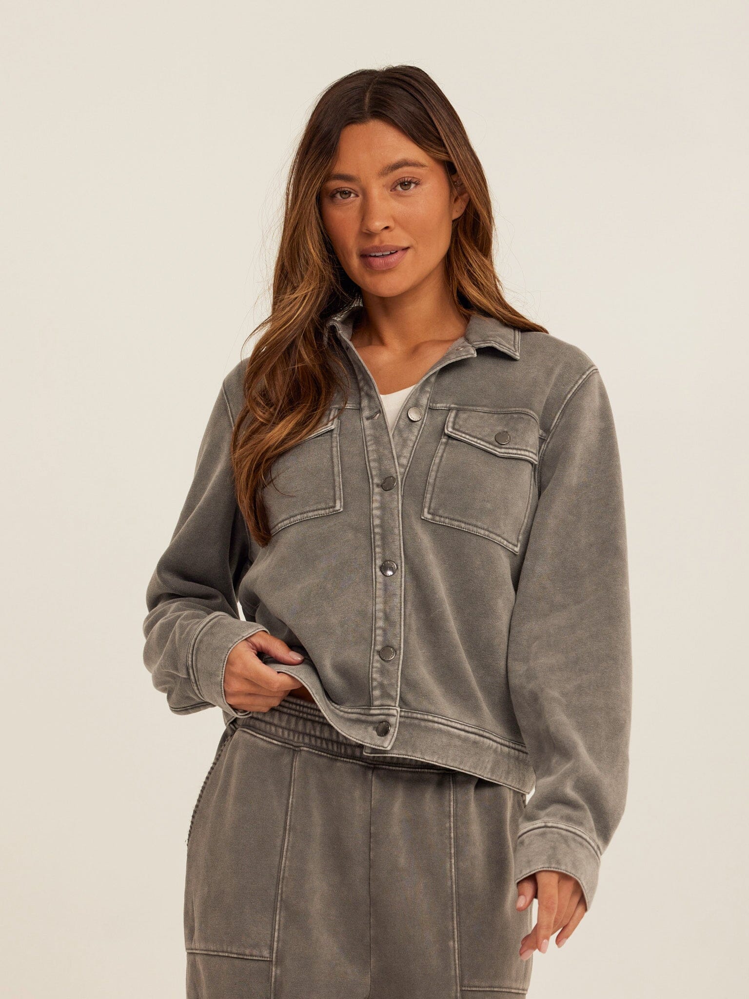 Abbey Mineral Wash CVC Fleece Jacket