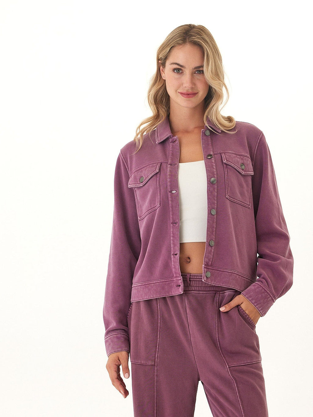 Abbey Mineral Wash CVC Fleece Jacket