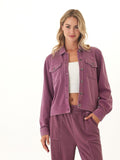 Abbey Mineral Wash CVC Fleece Jacket