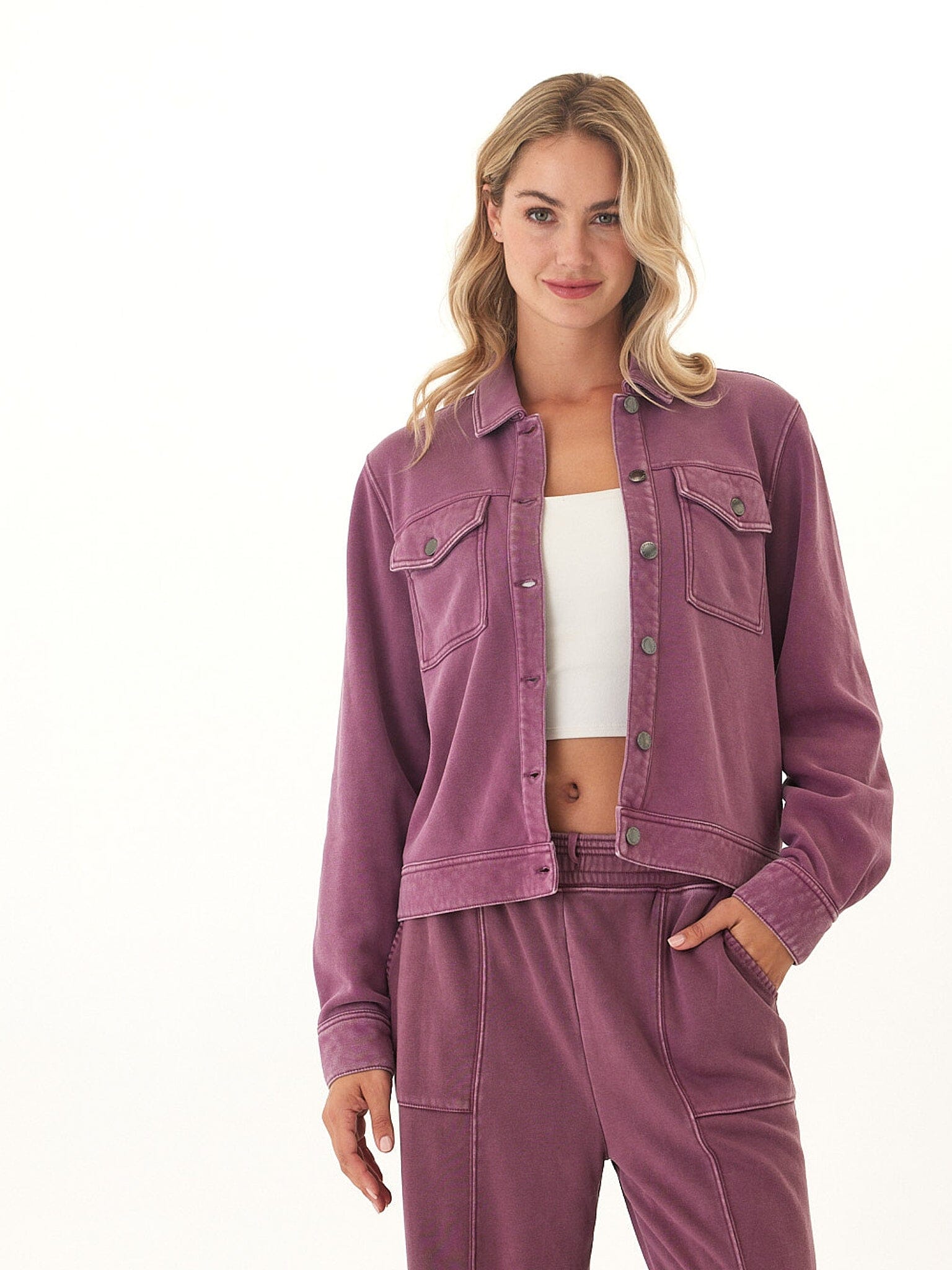 Abbey Mineral Wash CVC Fleece Jacket