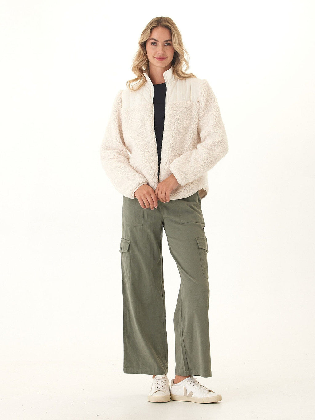 Catherine Puffer Sherpa Mix Jacket