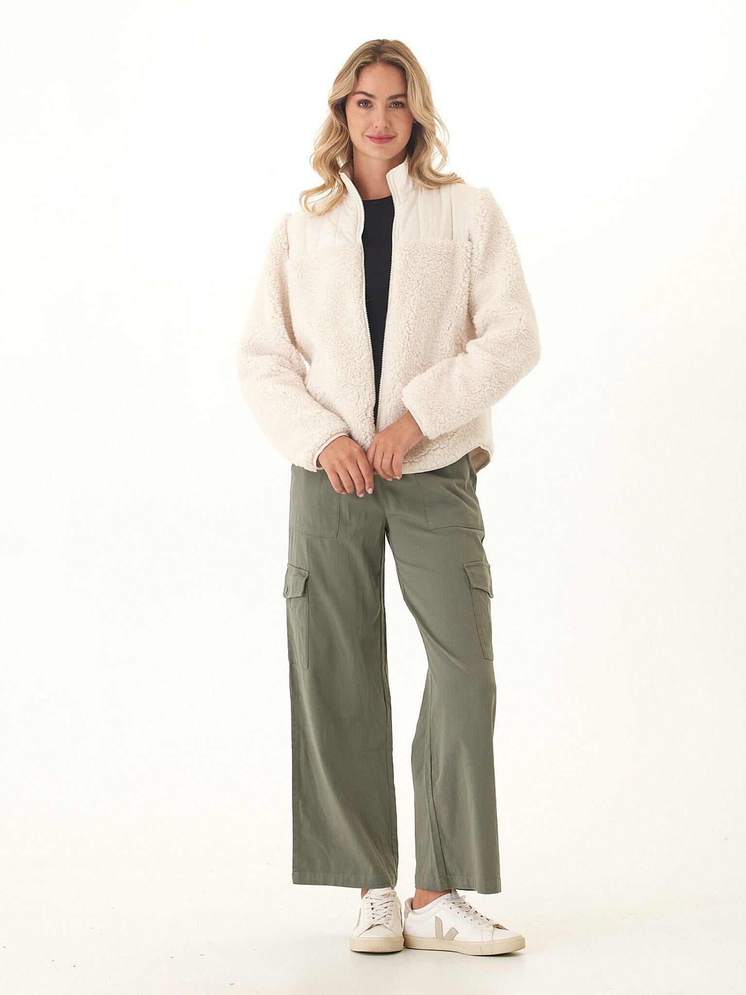 Catherine Puffer Sherpa Mix Jacket
