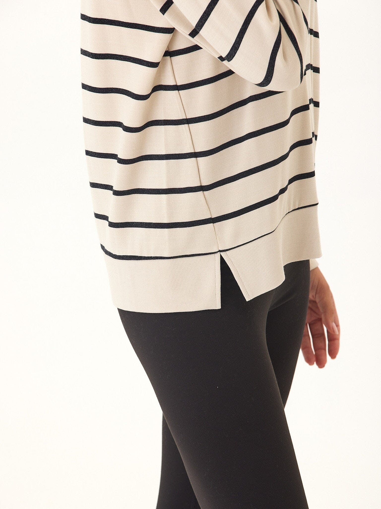 Quincy  Feather Fleece Rib Mix Pullover