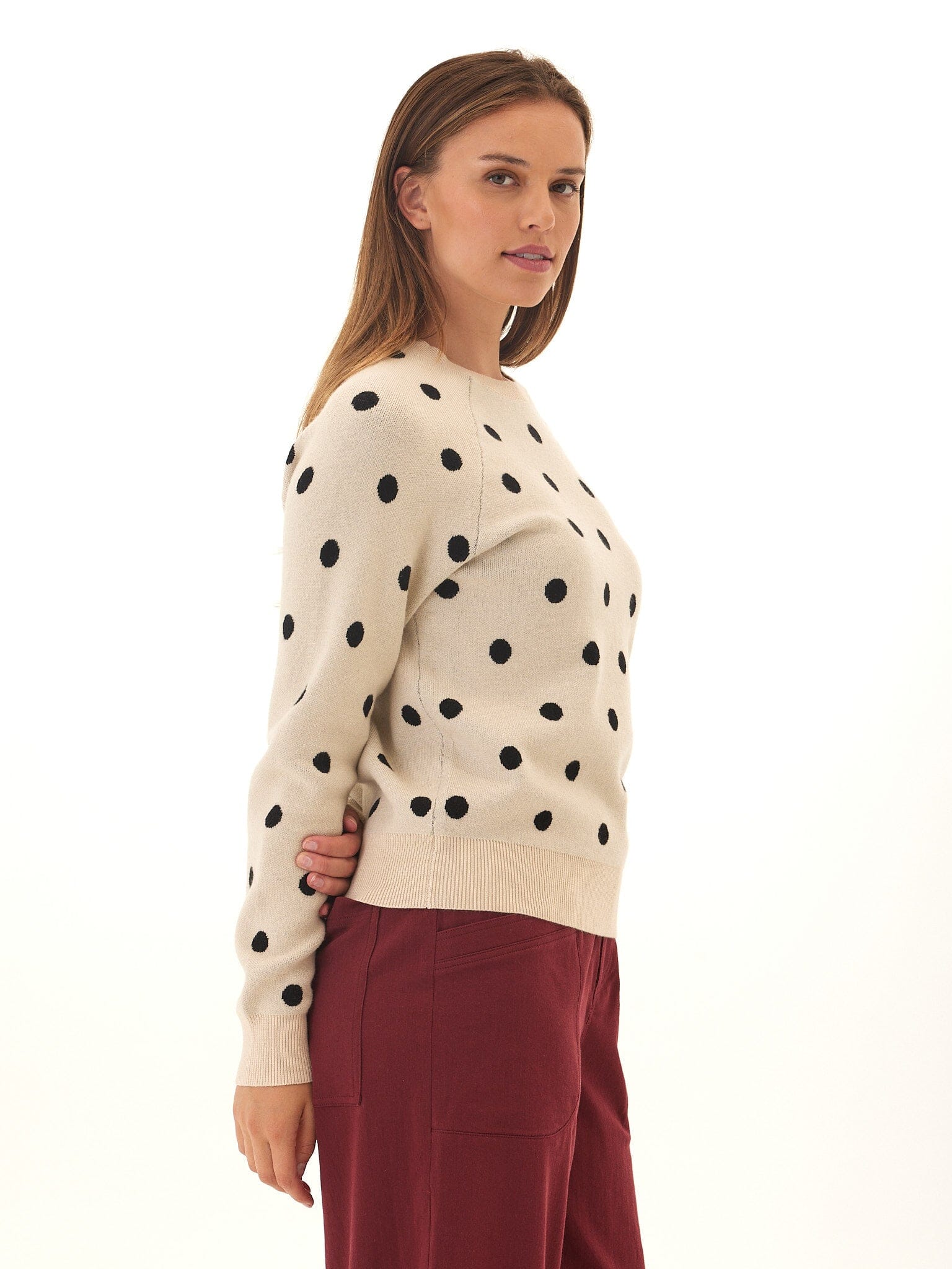 Deandra Polka Dot Cozy Sweater