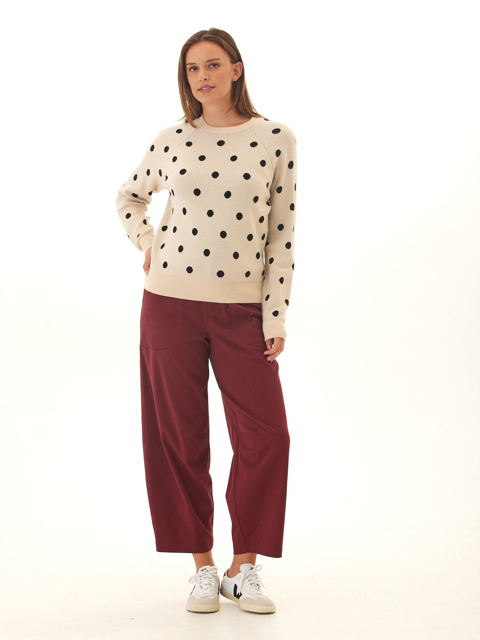 Deandra Polka Dot Cozy Sweater