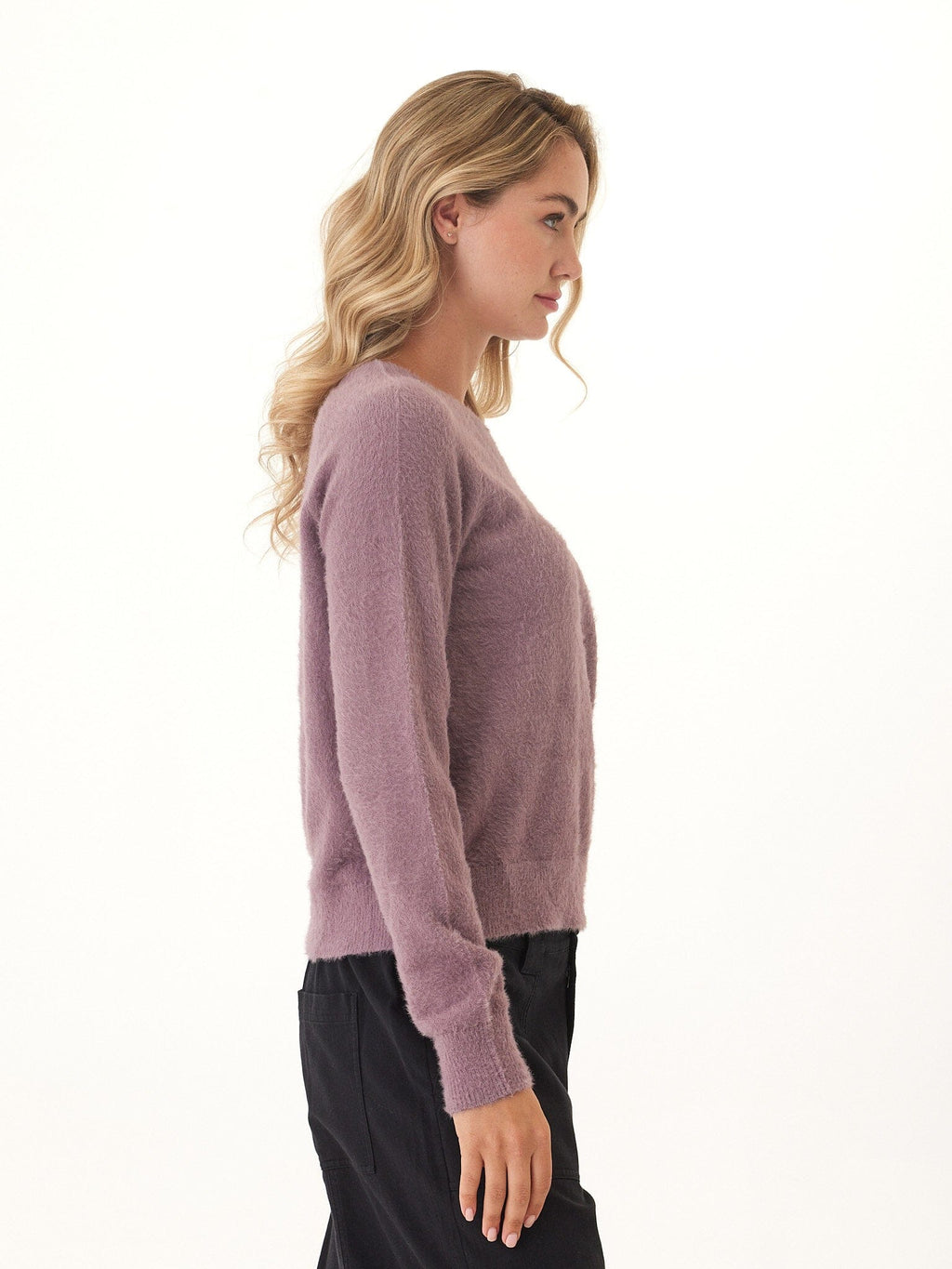 Josalyn Fuzzy Knit Raglan Pullover