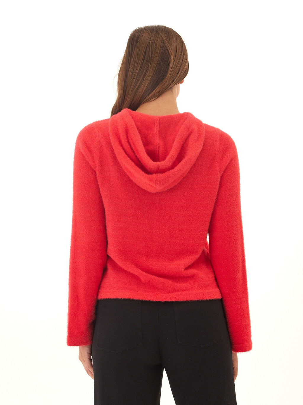 Celinne Fuzzy Knit Hoodie