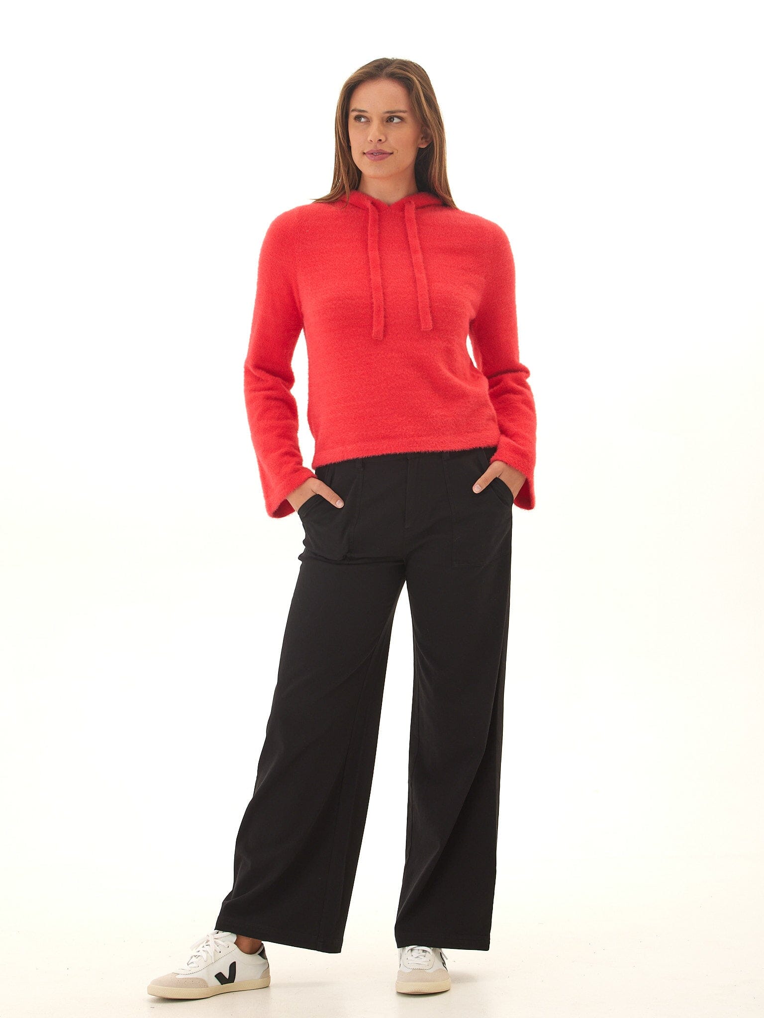 Celinne Fuzzy Knit Hoodie