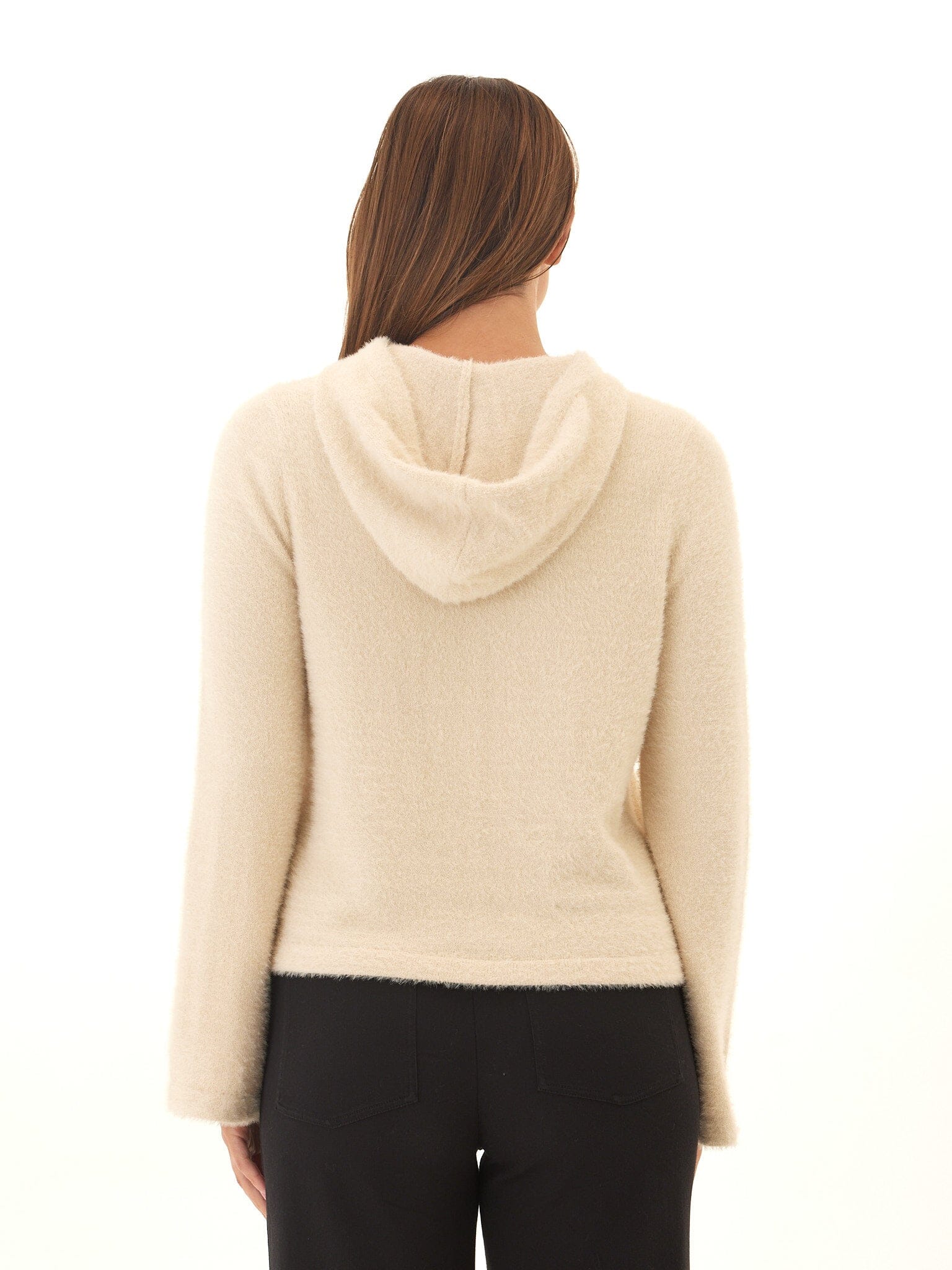 Celinne Fuzzy Knit Hoodie